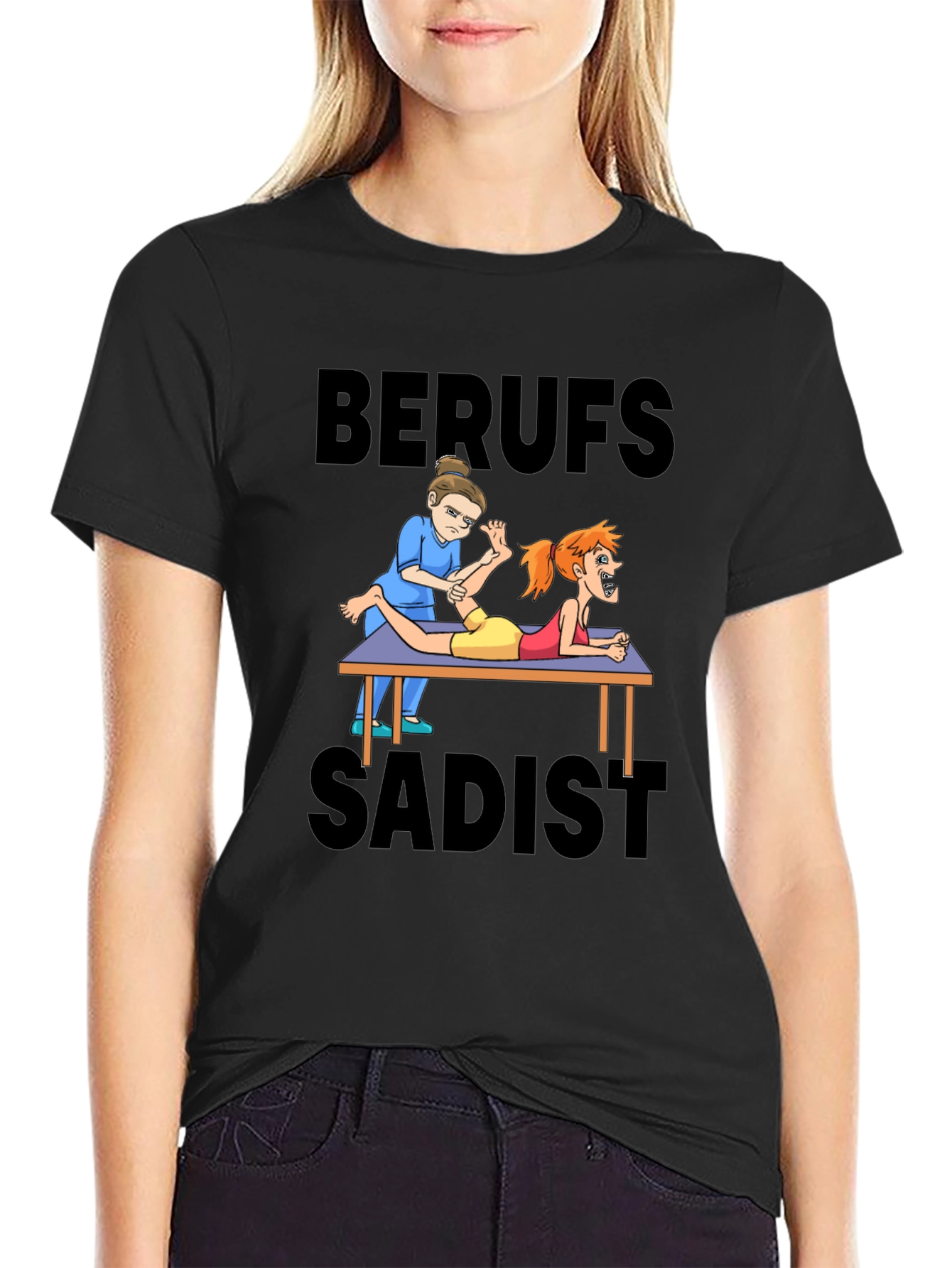 Funny Cartoon Physiotherapist T-Shirt