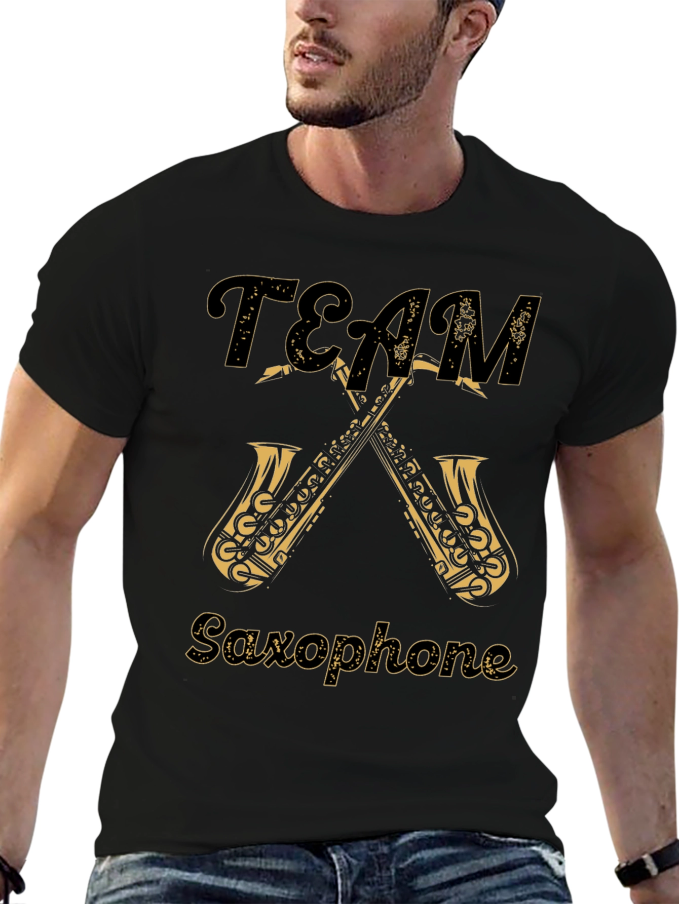 Team Saxophone T-Shirt - Musical Instrument Tee