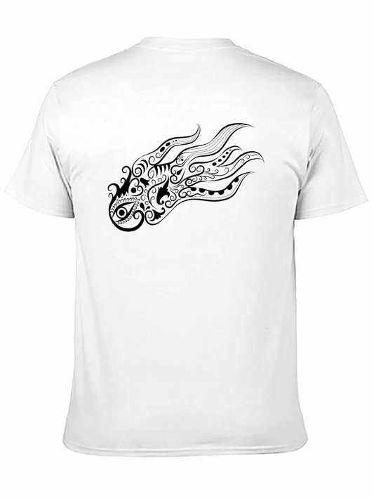 Tribal Dragon Graphic Black T-Shirt