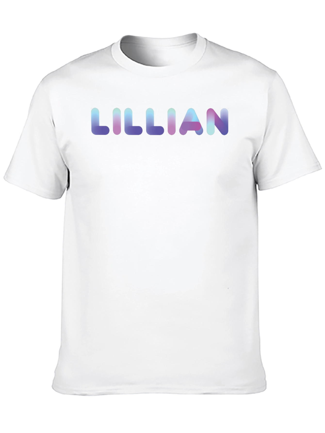 Lillian Name Black Cotton T-Shirt