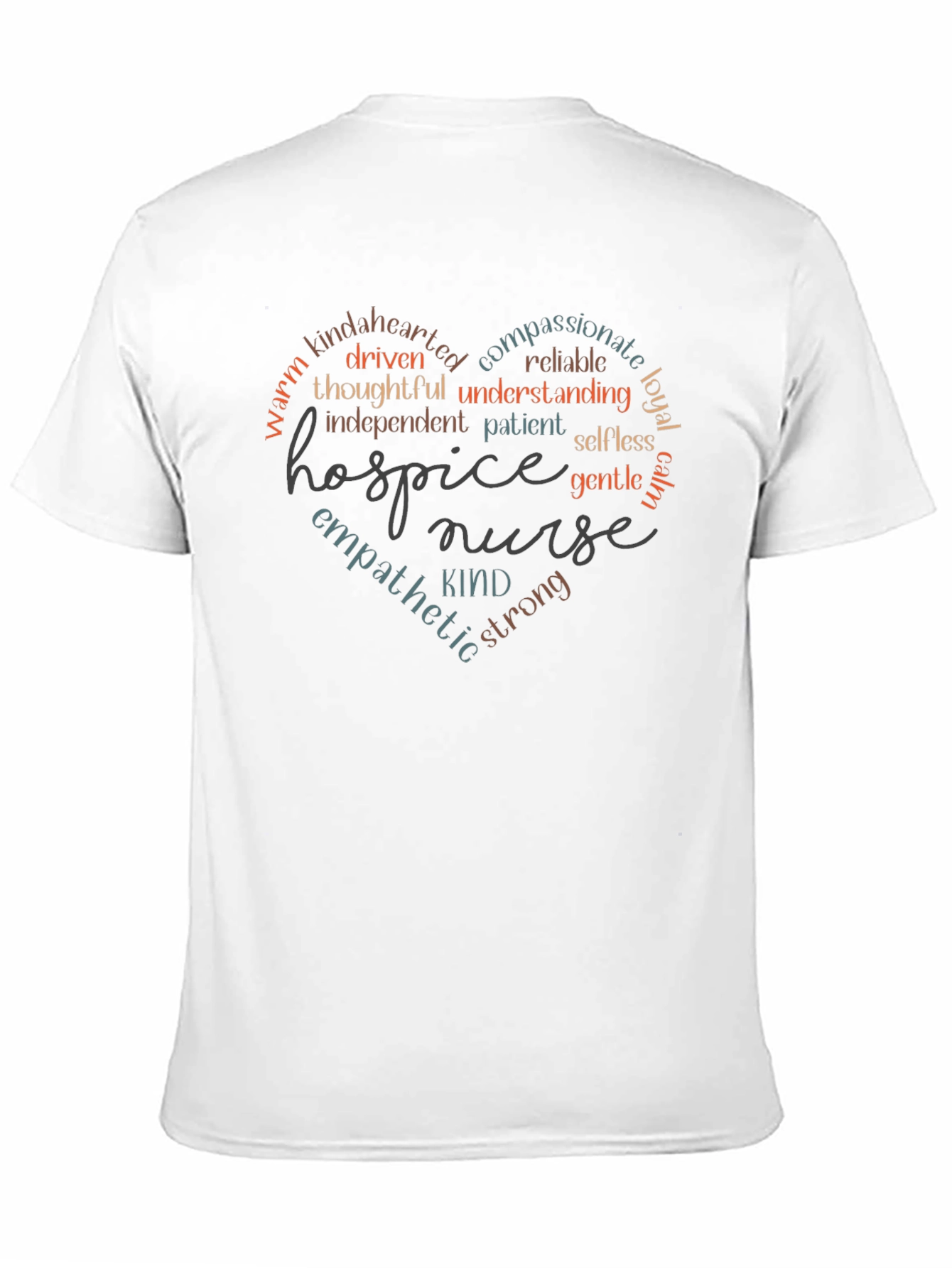 Hospice Nurse Heart Word Art T-Shirt