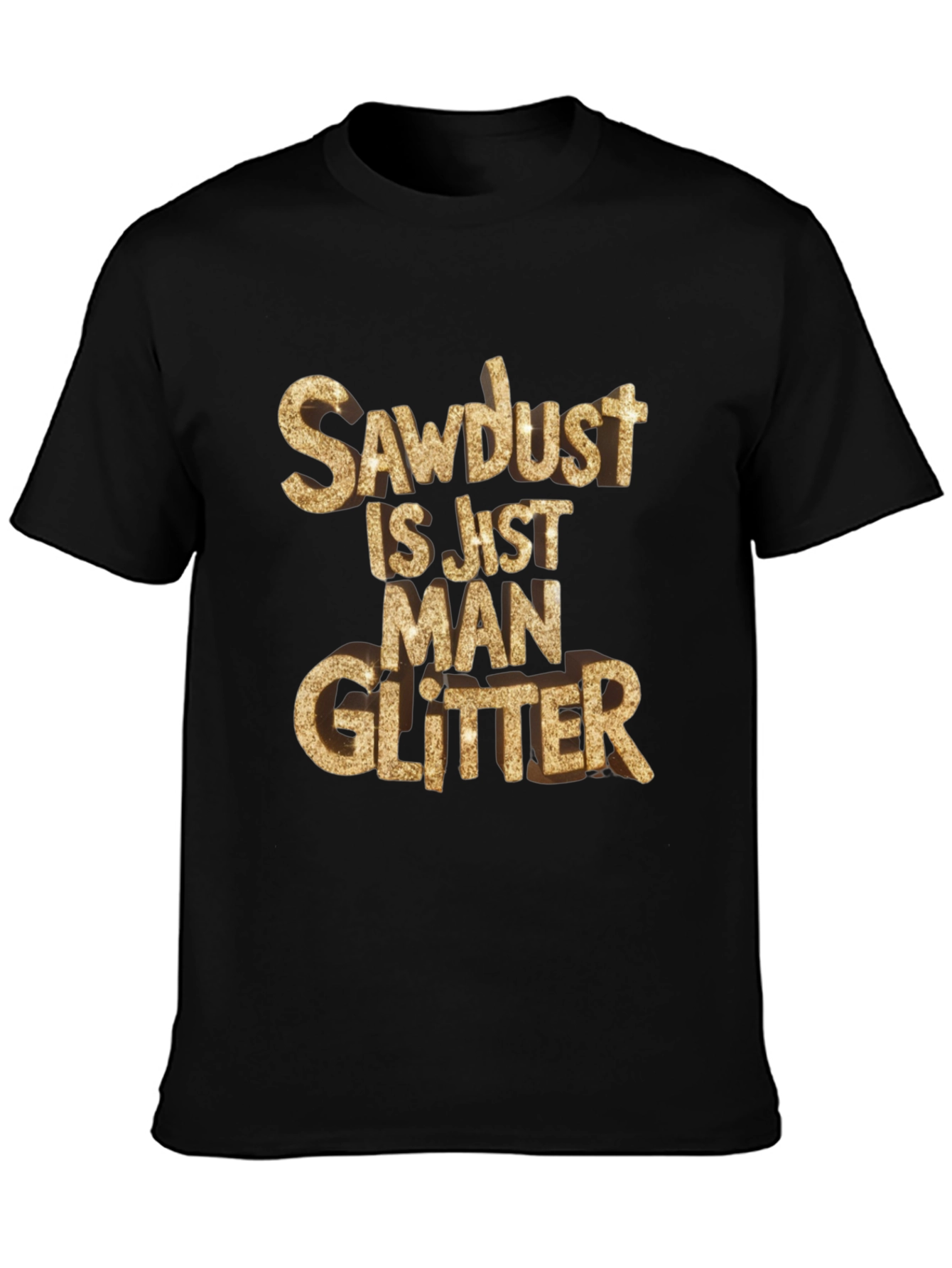 Sawdust Man Glitter Black T-Shirt