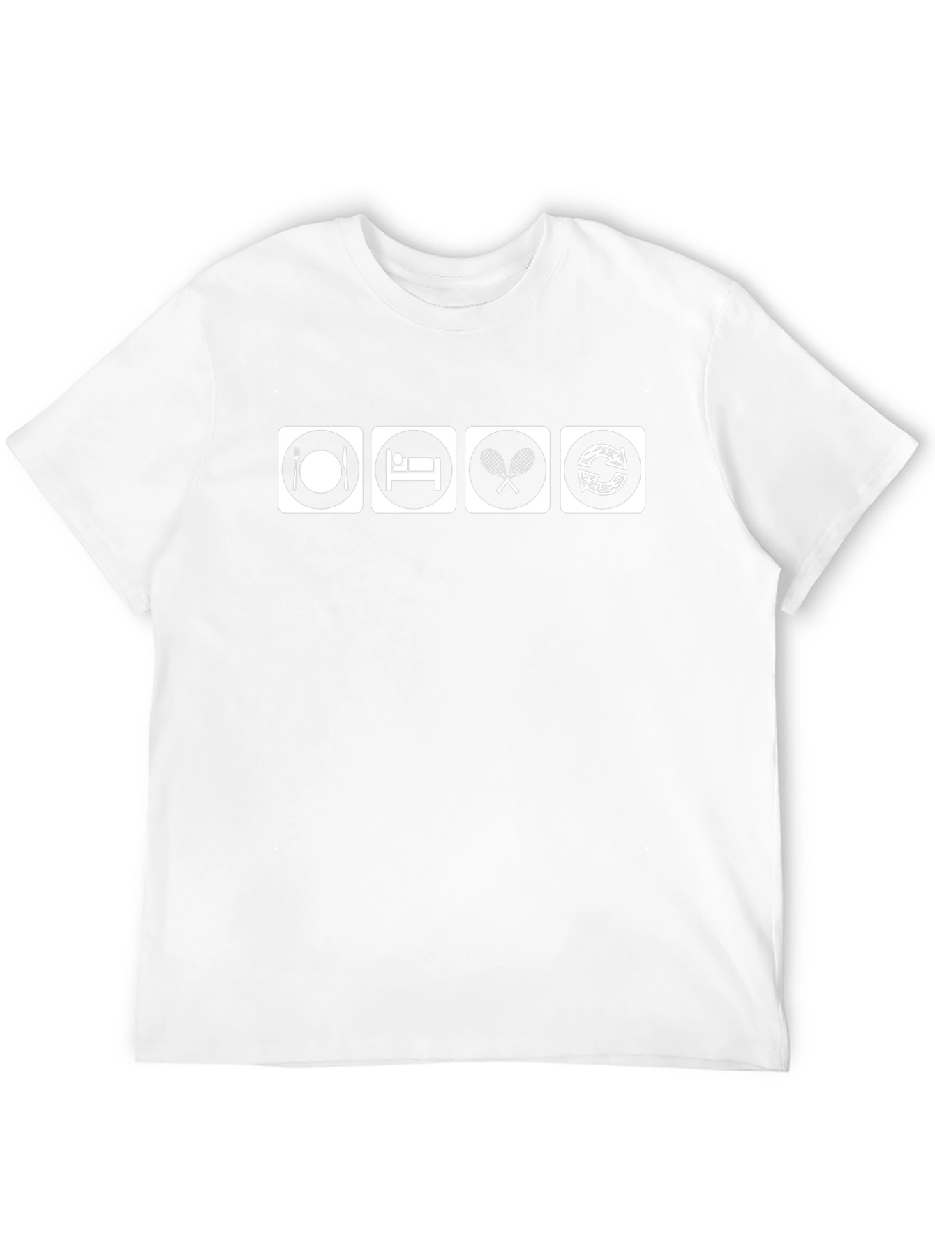Eat Sleep Tennis Repeat Black T-Shirt