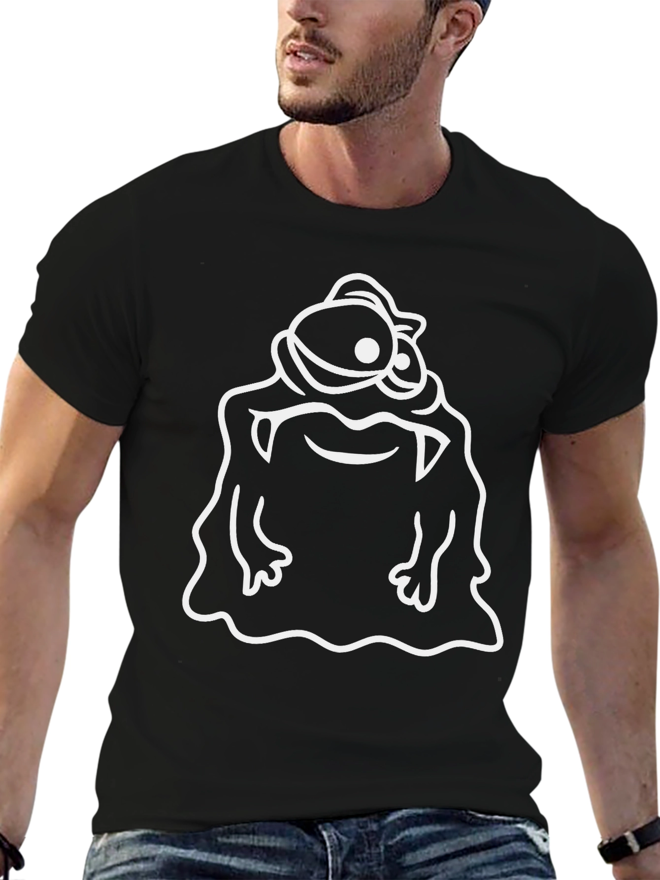 Monster Graphic T-Shirt - Black