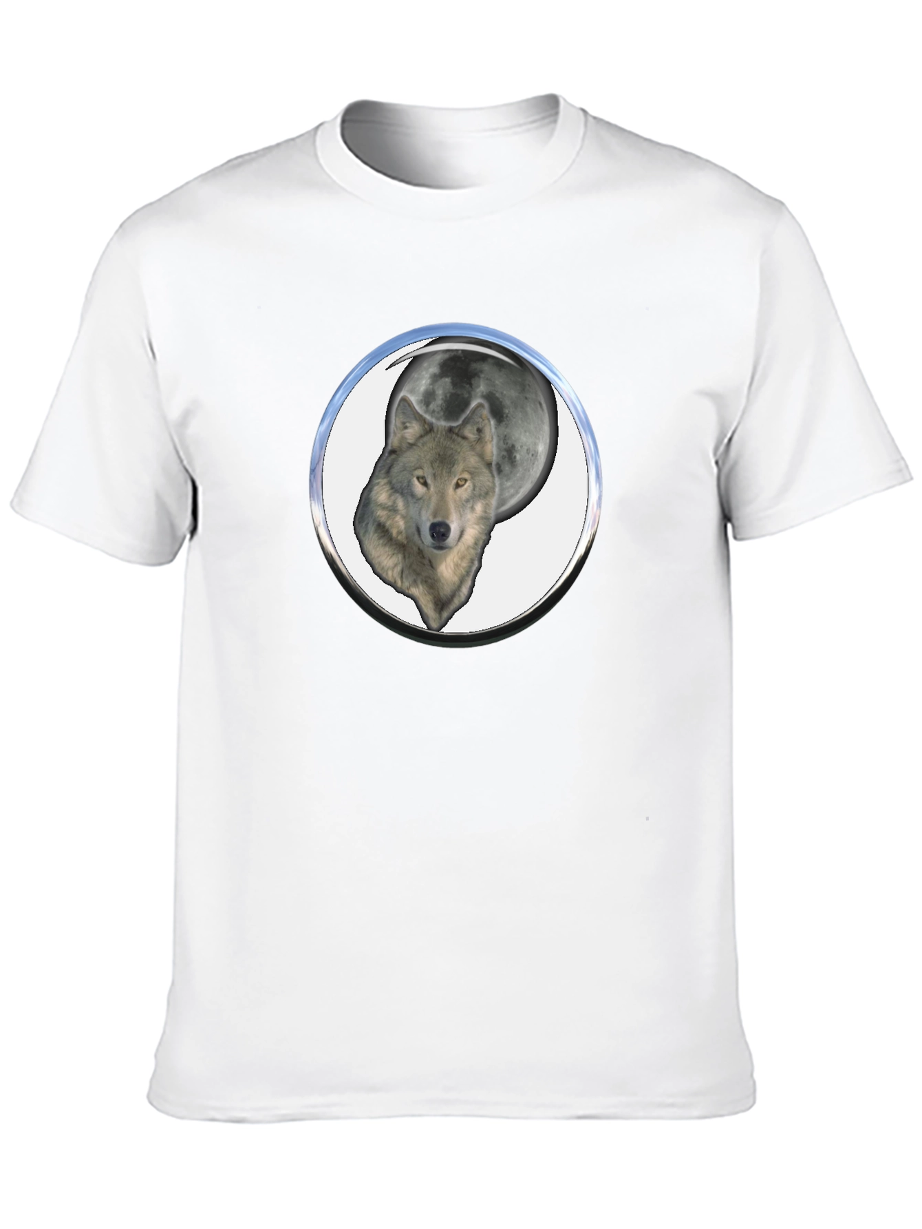Wolf Moon Graphic Tee - Black Cotton Blend