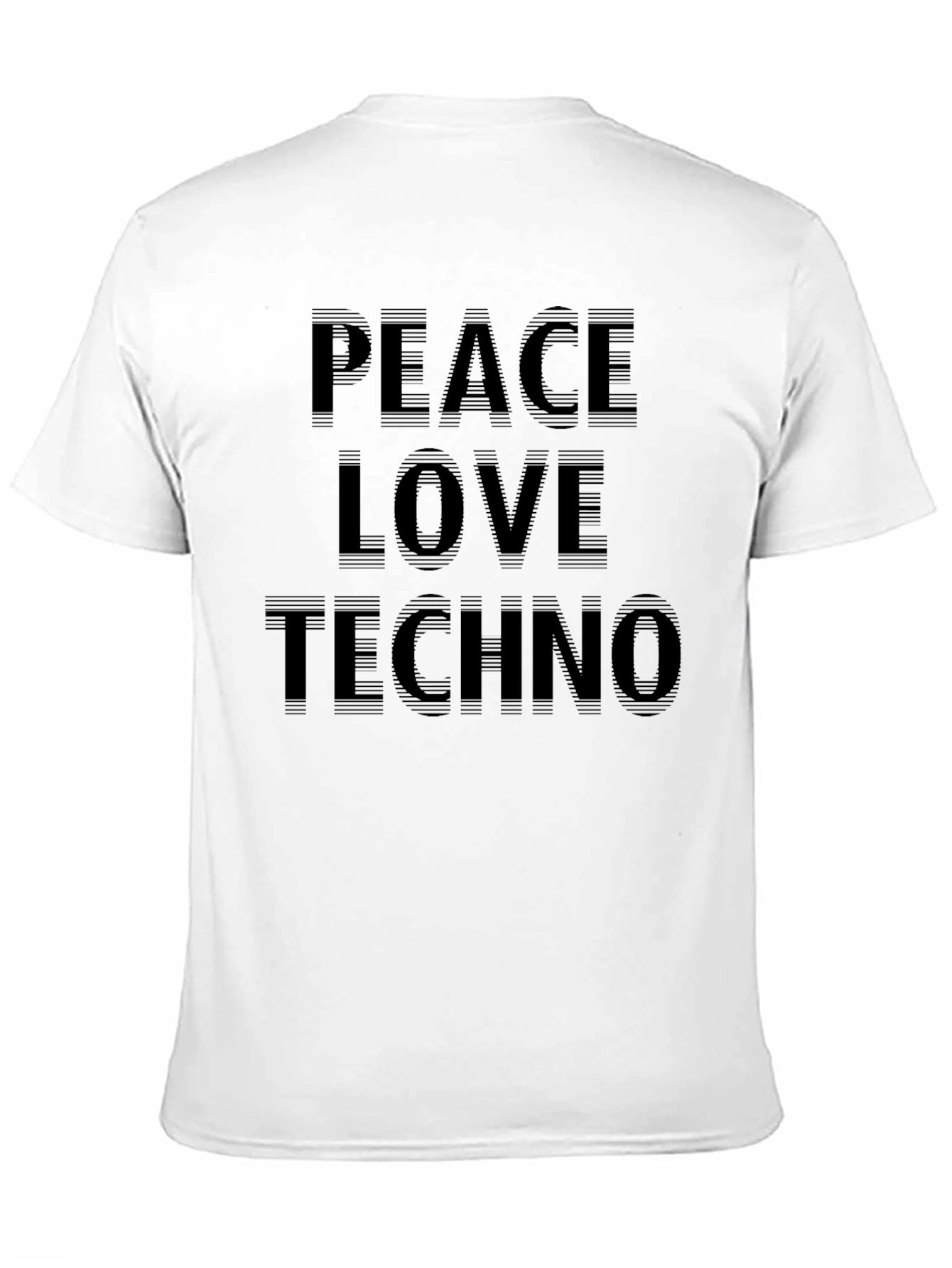Peace Love Techno Black T-Shirt