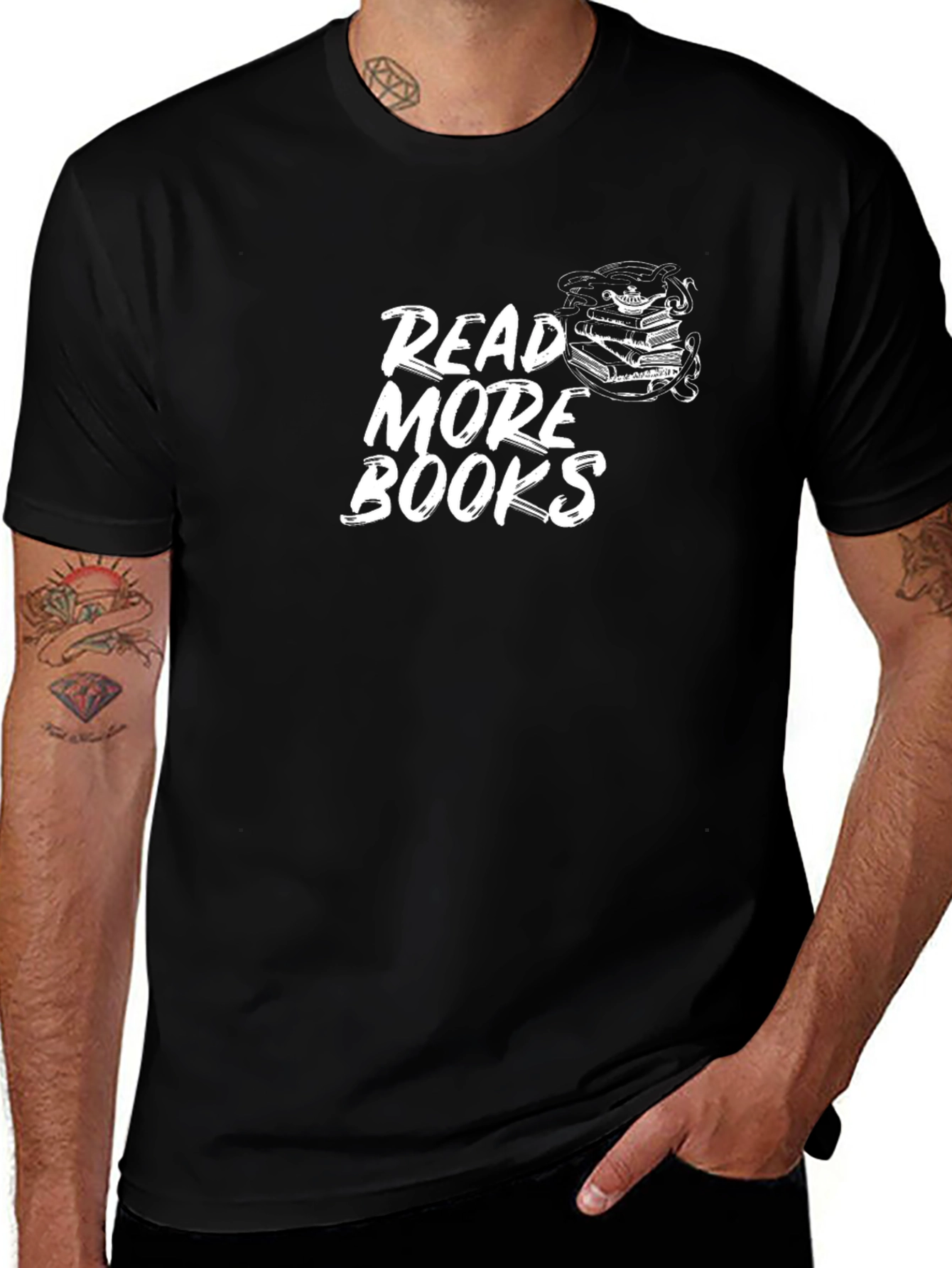 Read More Books Graphic Black T-Shirt