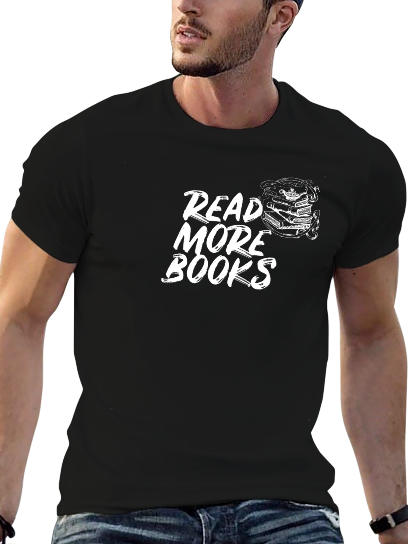 Read More Books Graphic Black T-Shirt