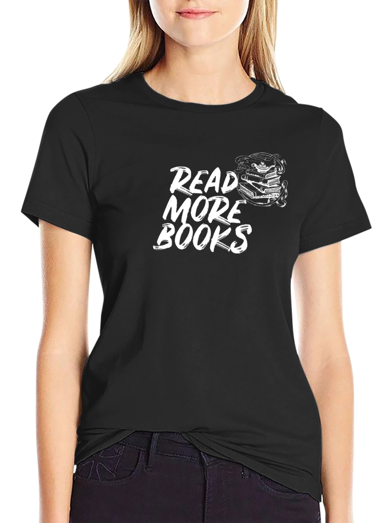 Read More Books Graphic Black T-Shirt