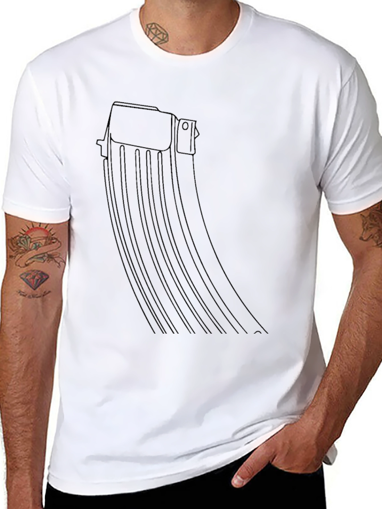 Black AK-47 Magazine Graphic Tee - Tactical Style