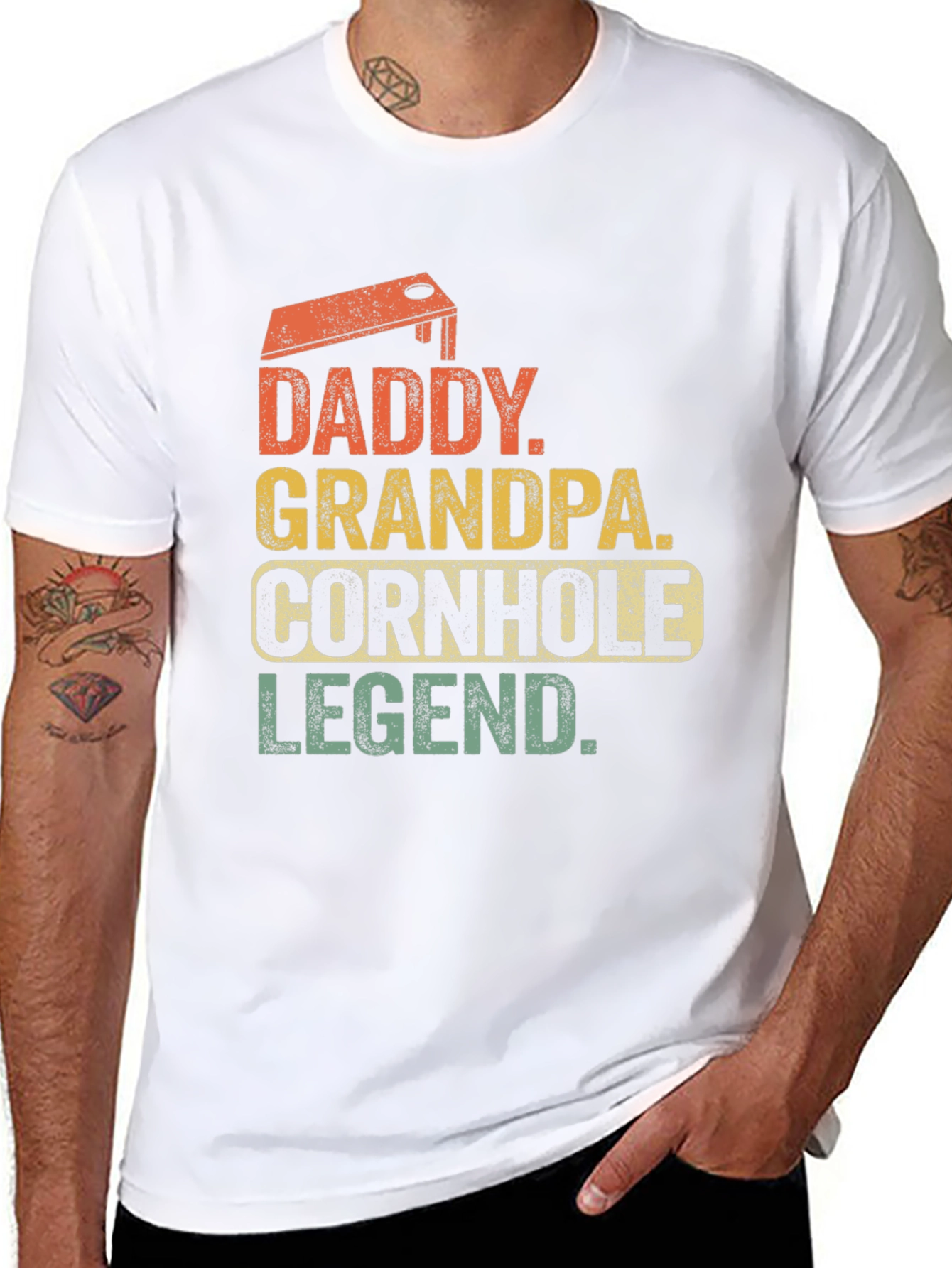 Daddy Grandpa Cornhole Legend T-Shirt