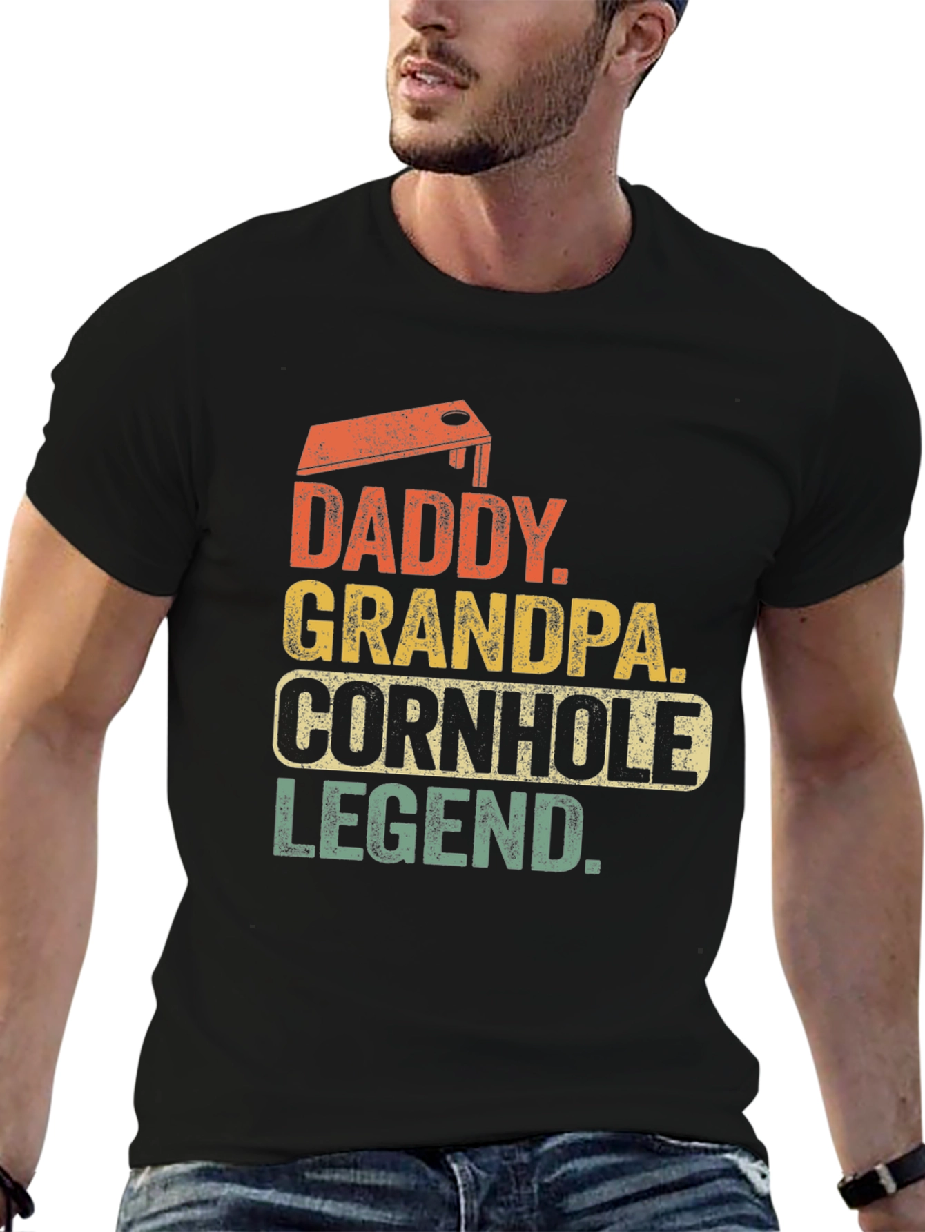Daddy Grandpa Cornhole Legend T-Shirt