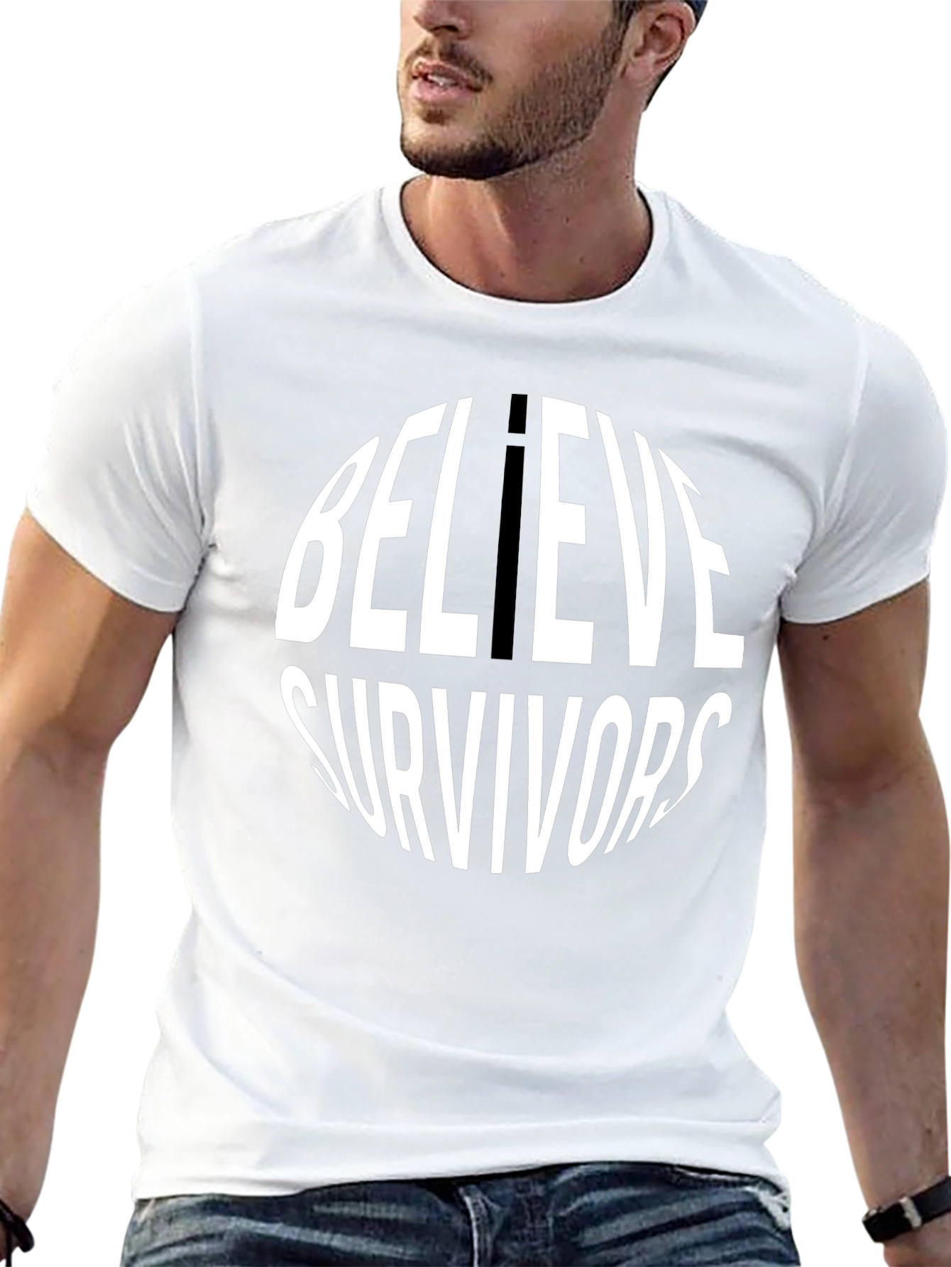 Believe Survivors T-Shirt - Round Text Design