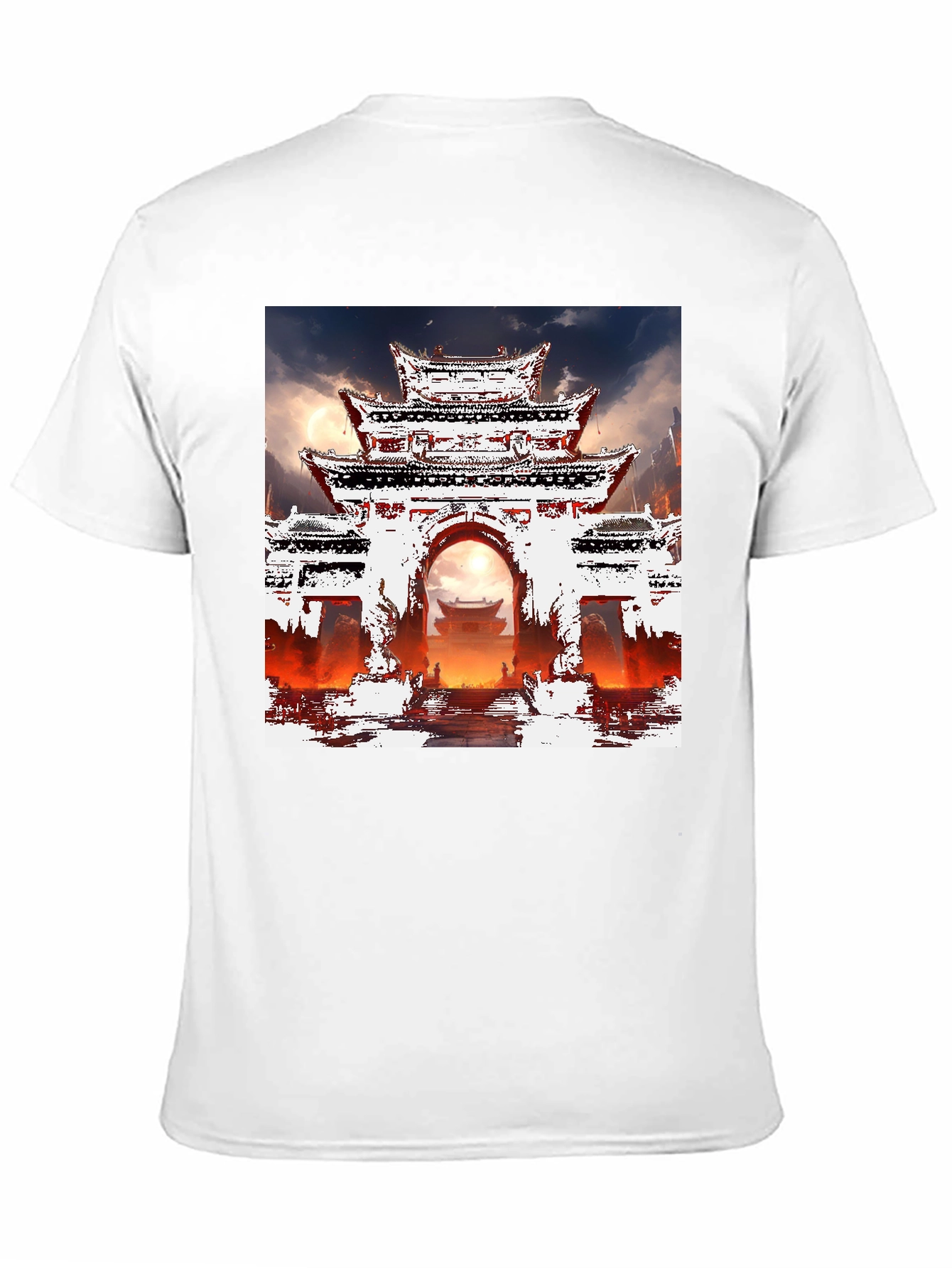Oriental Gate T-Shirt - Graphic Tee - Mens