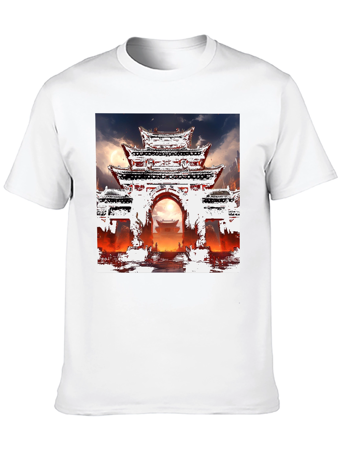 Oriental Gate T-Shirt - Graphic Tee - Mens