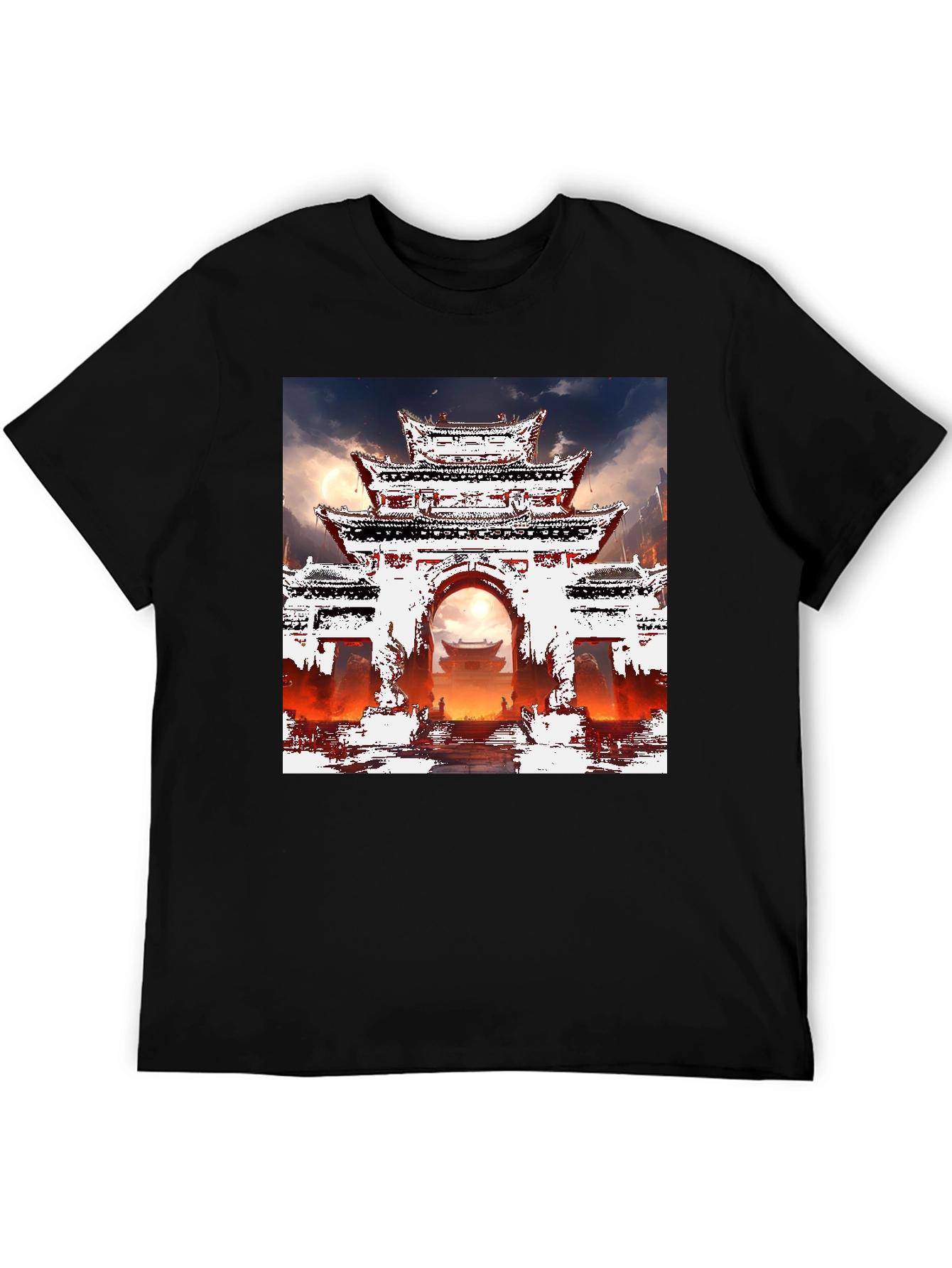 Oriental Gate T-Shirt - Graphic Tee - Mens