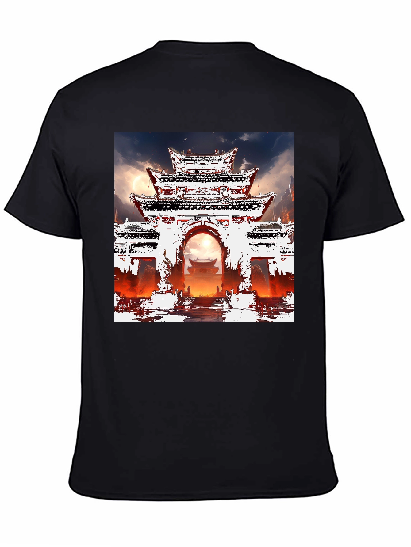 Oriental Gate T-Shirt - Graphic Tee - Mens
