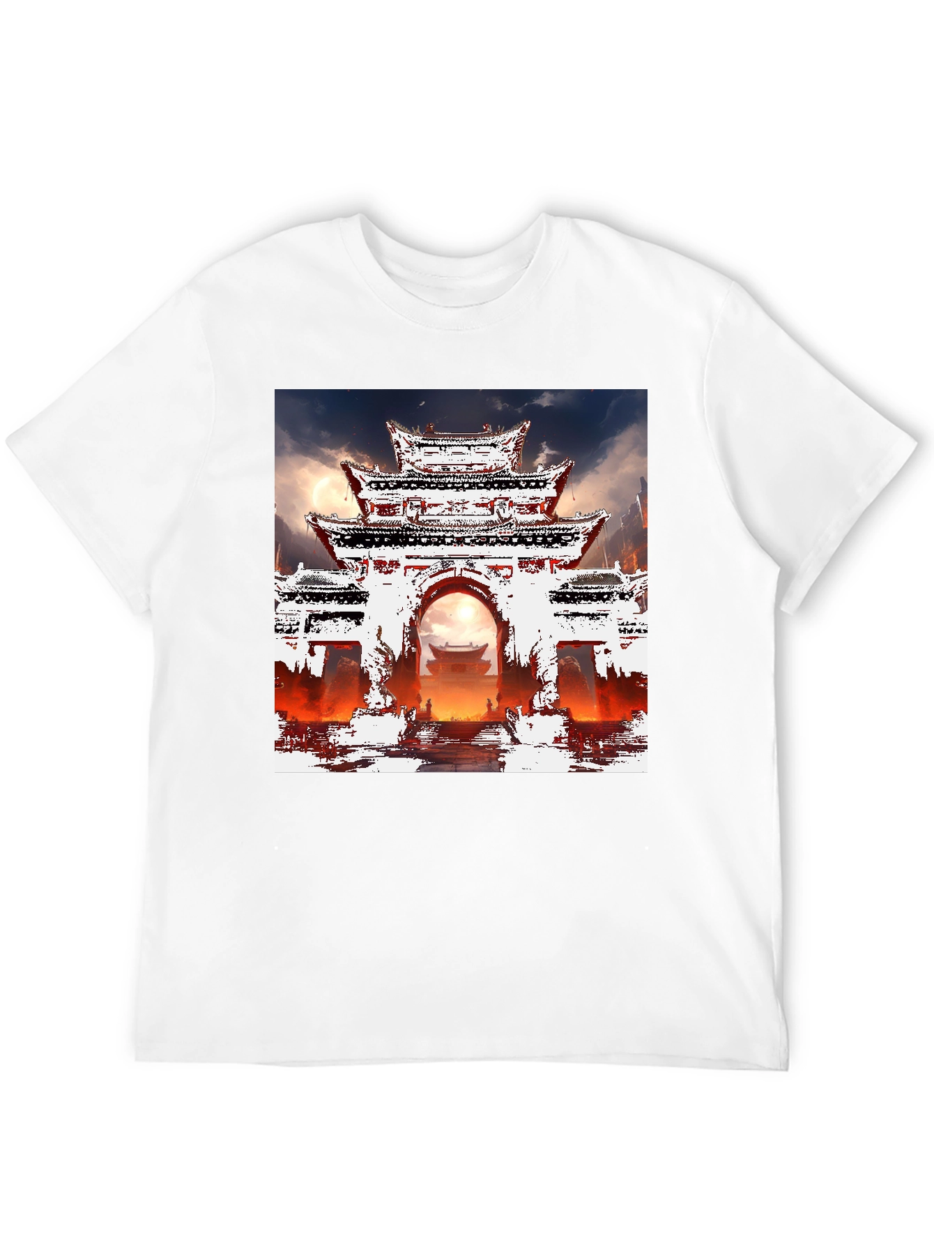 Oriental Gate T-Shirt - Graphic Tee - Mens