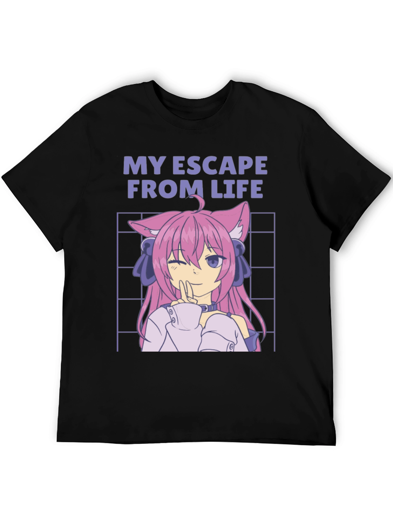 My Escape From Life Anime Cat Girl T-Shirt