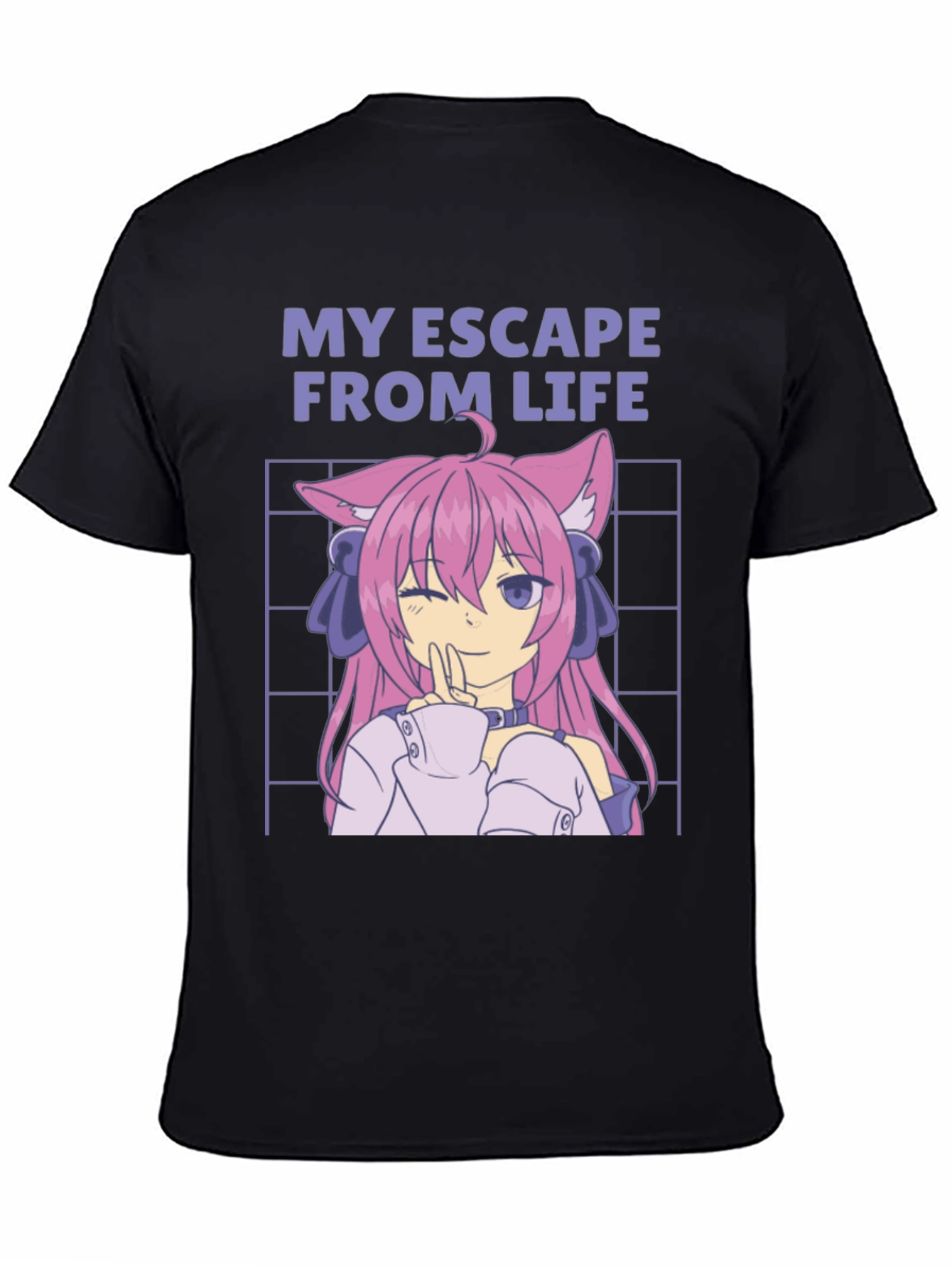 My Escape From Life Anime Cat Girl T-Shirt