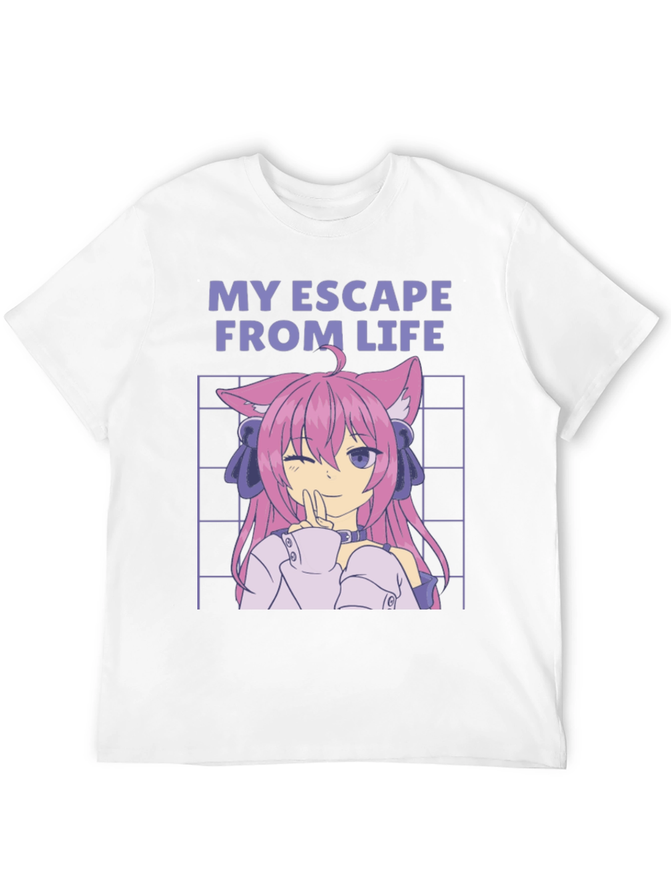 My Escape From Life Anime Cat Girl T-Shirt