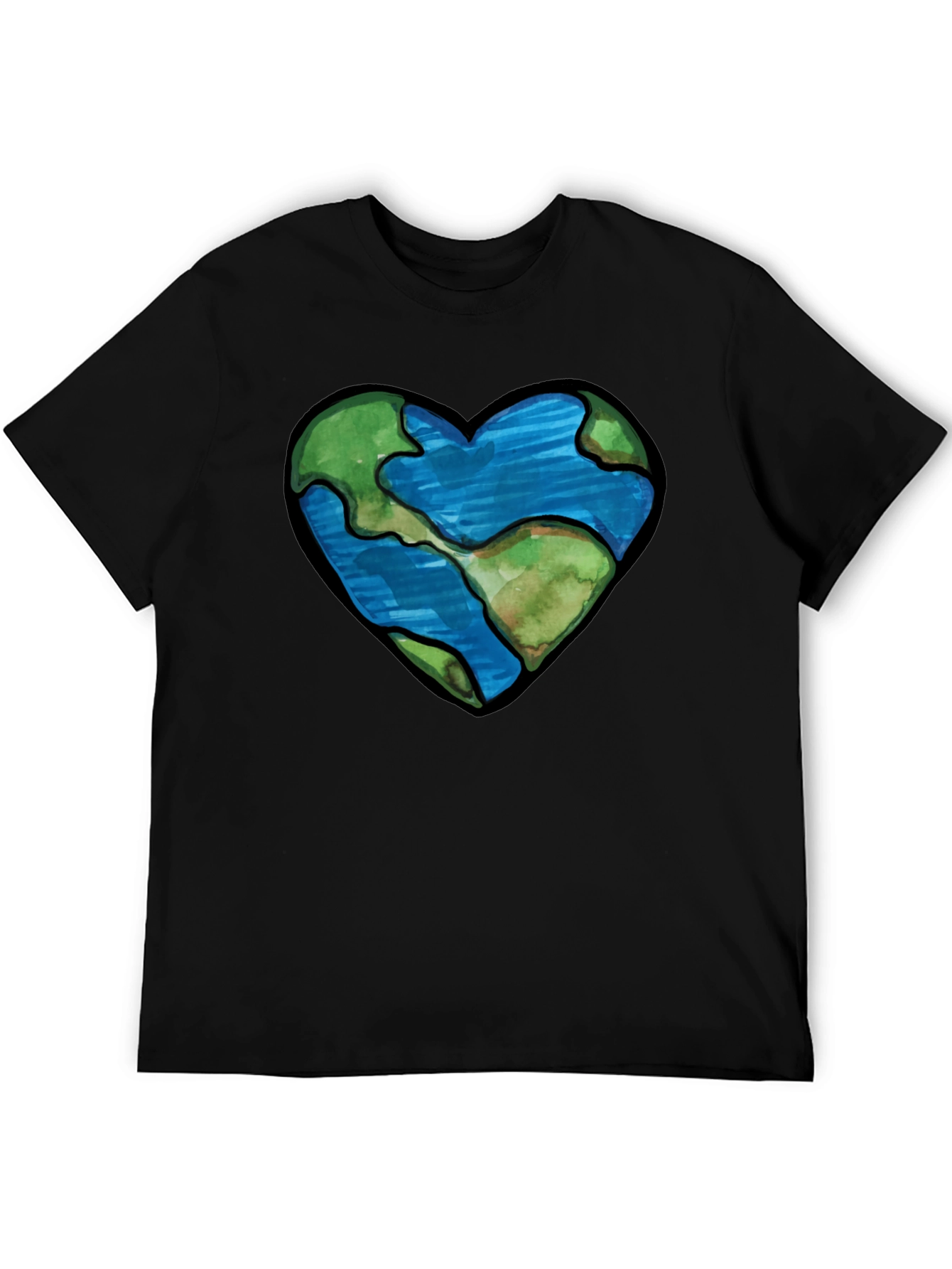 Earth Heart Graphic Tee - Black