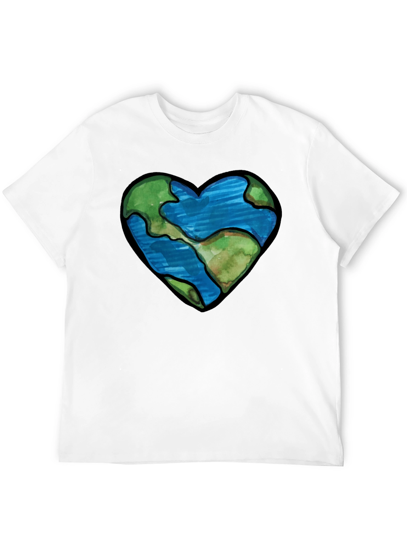 Earth Heart Graphic Tee - Black
