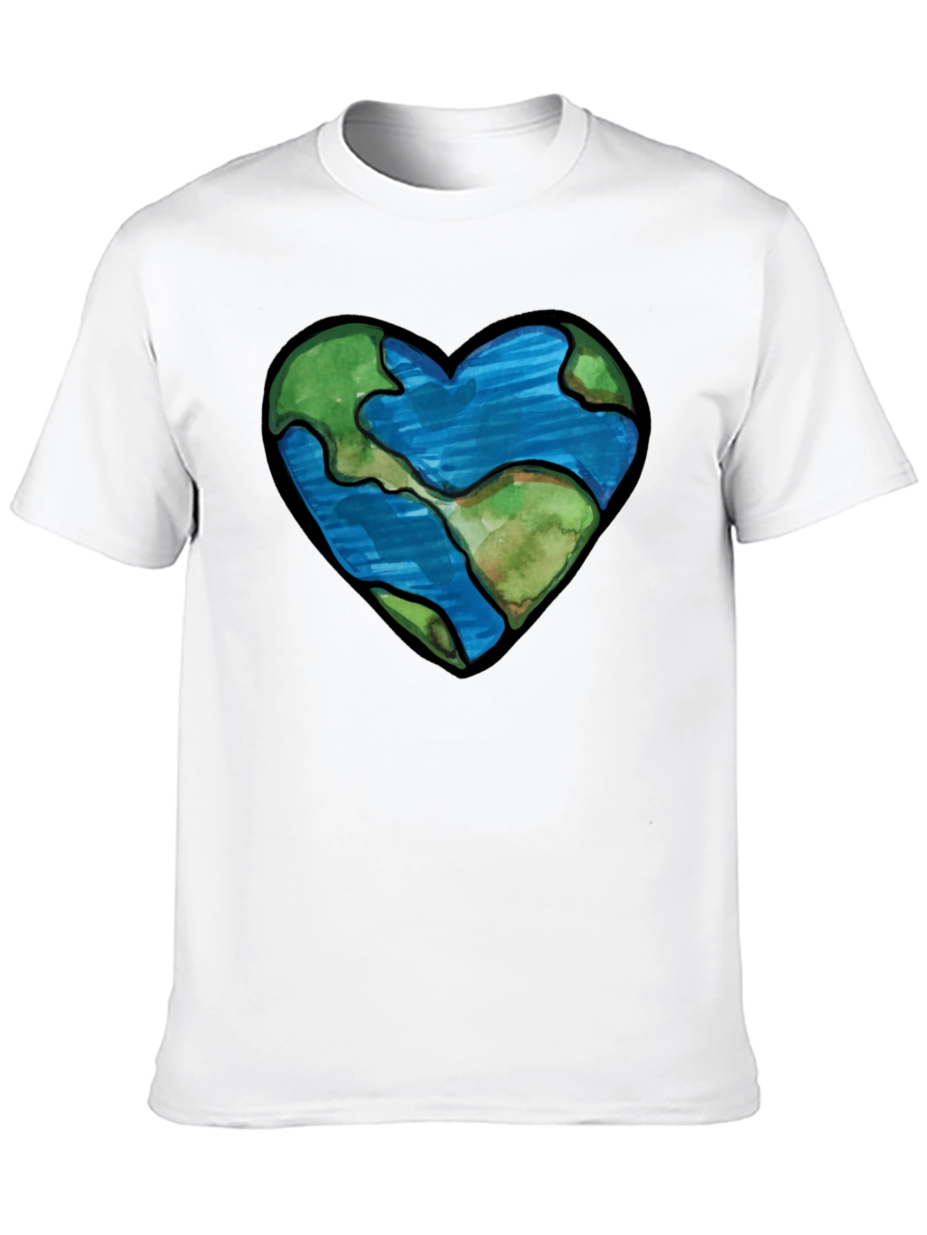 Earth Heart Graphic Tee - Black
