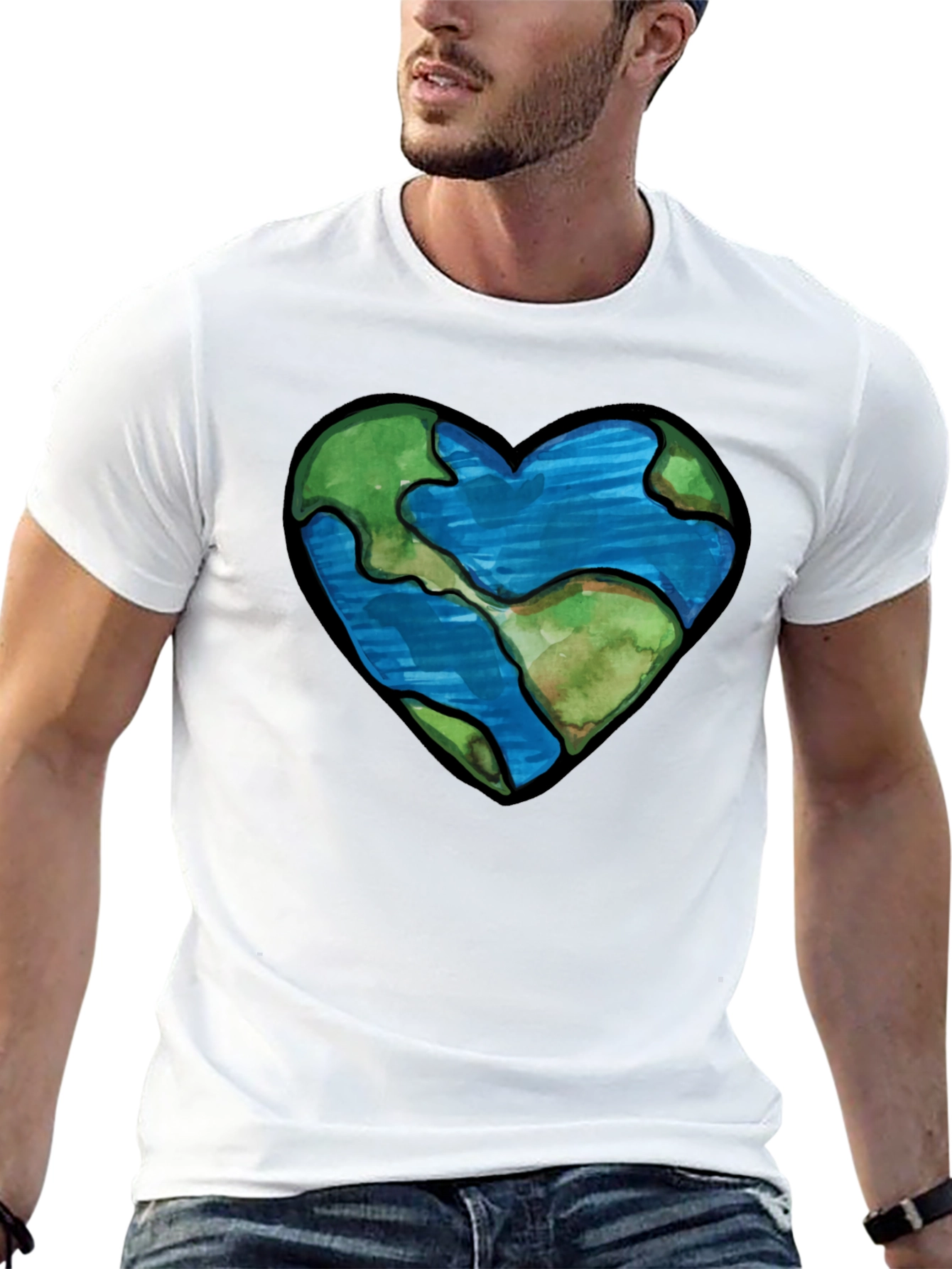 Earth Heart Graphic Tee - Black