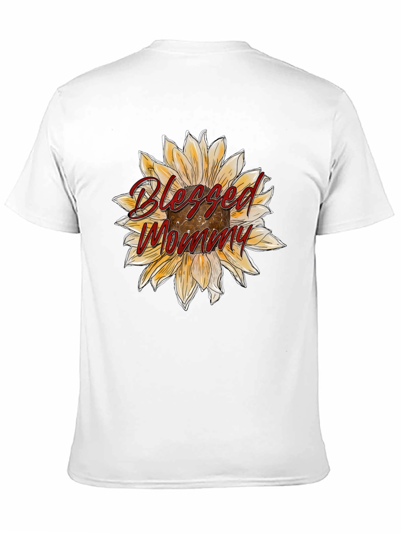 Blessed Mommy Sunflower Graphic Tee