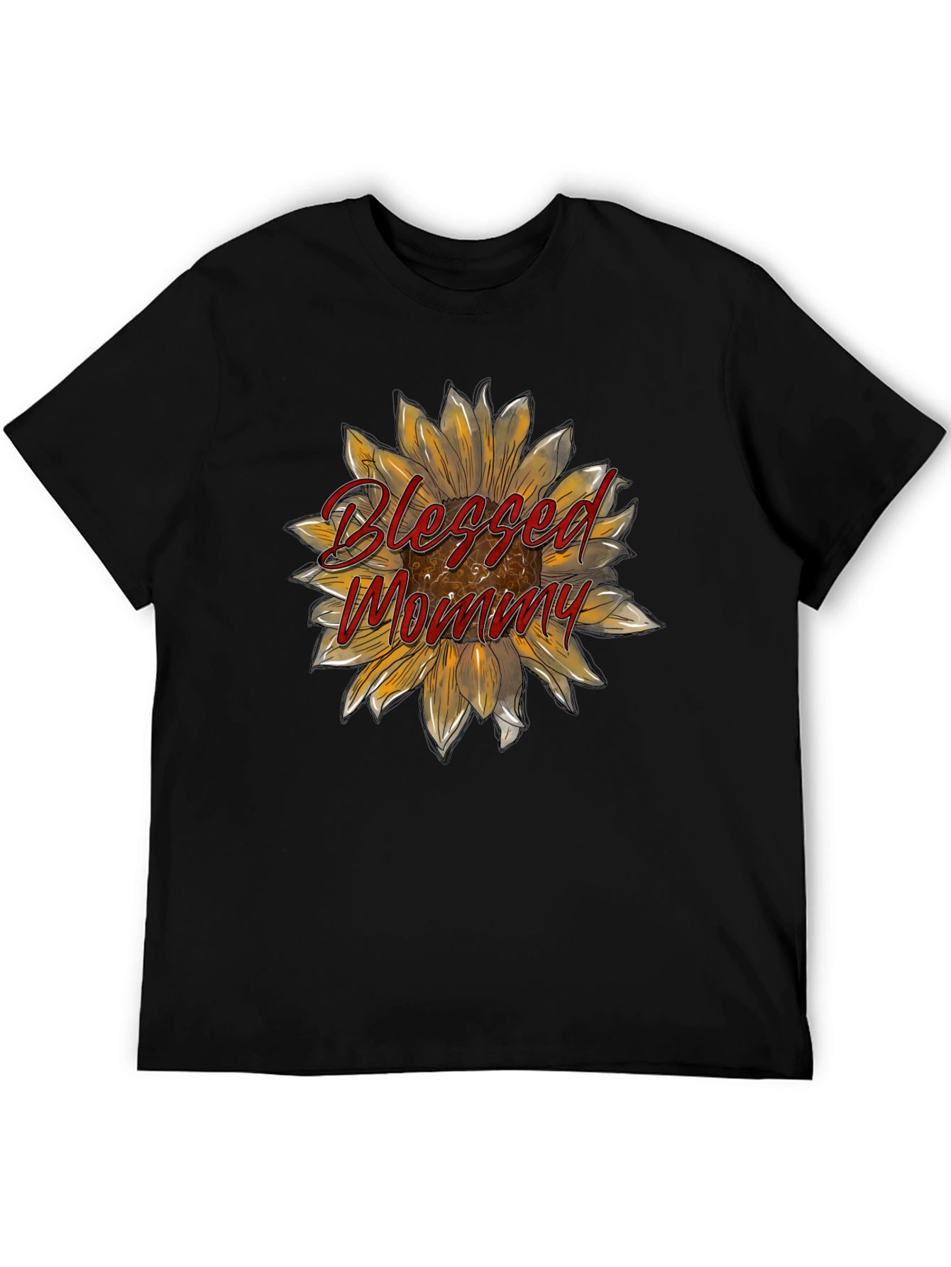 Blessed Mommy Sunflower Graphic Tee