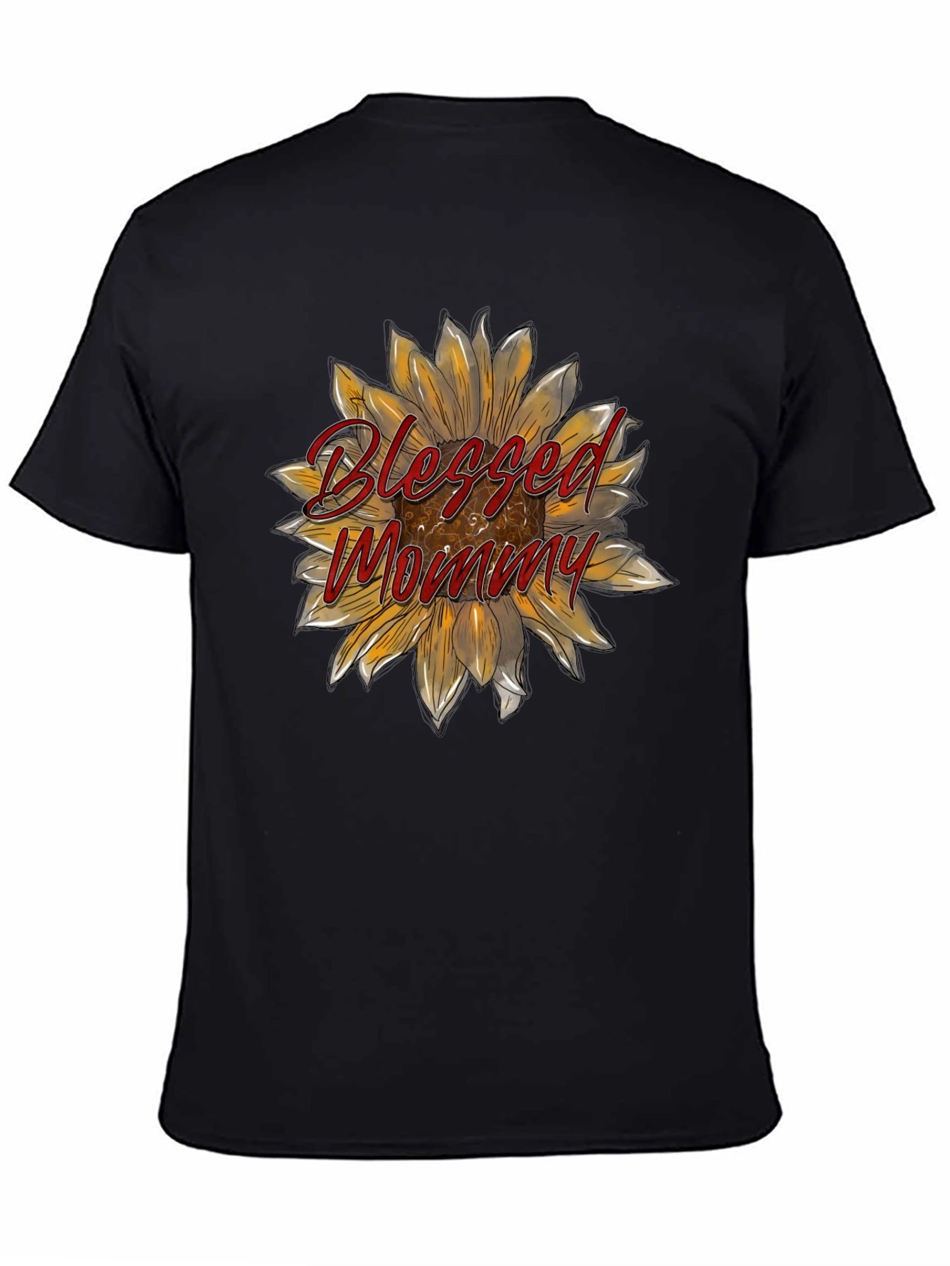 Blessed Mommy Sunflower Graphic Tee