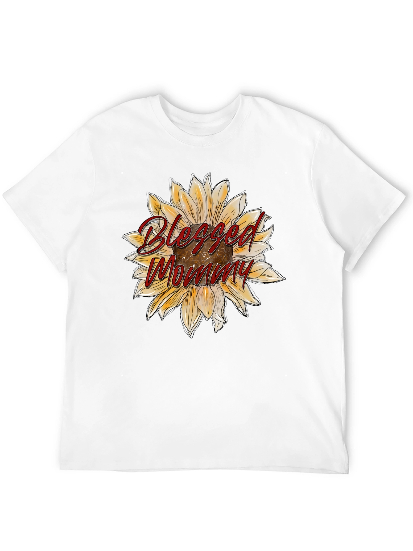 Blessed Mommy Sunflower Graphic Tee