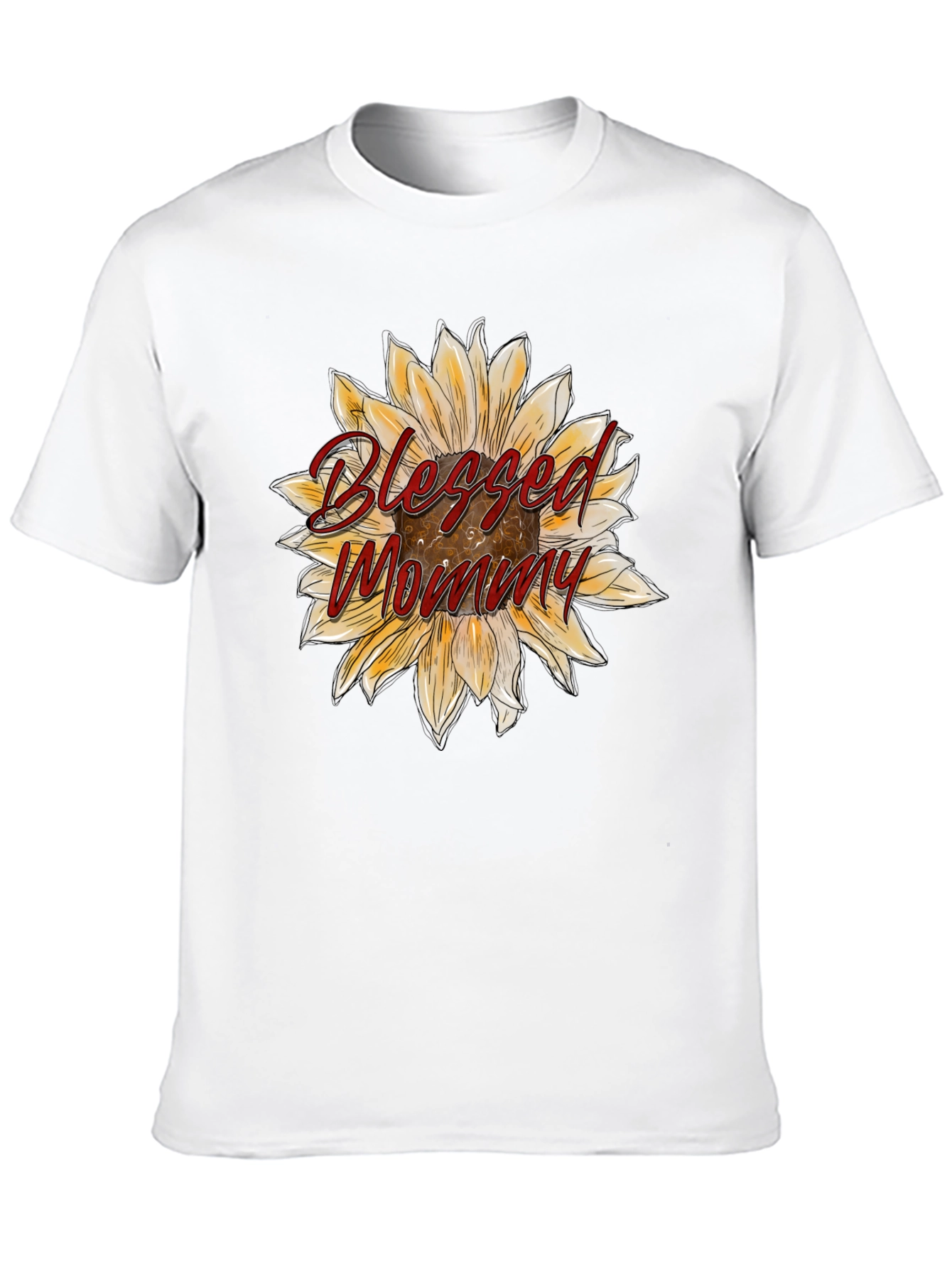 Blessed Mommy Sunflower Graphic Tee