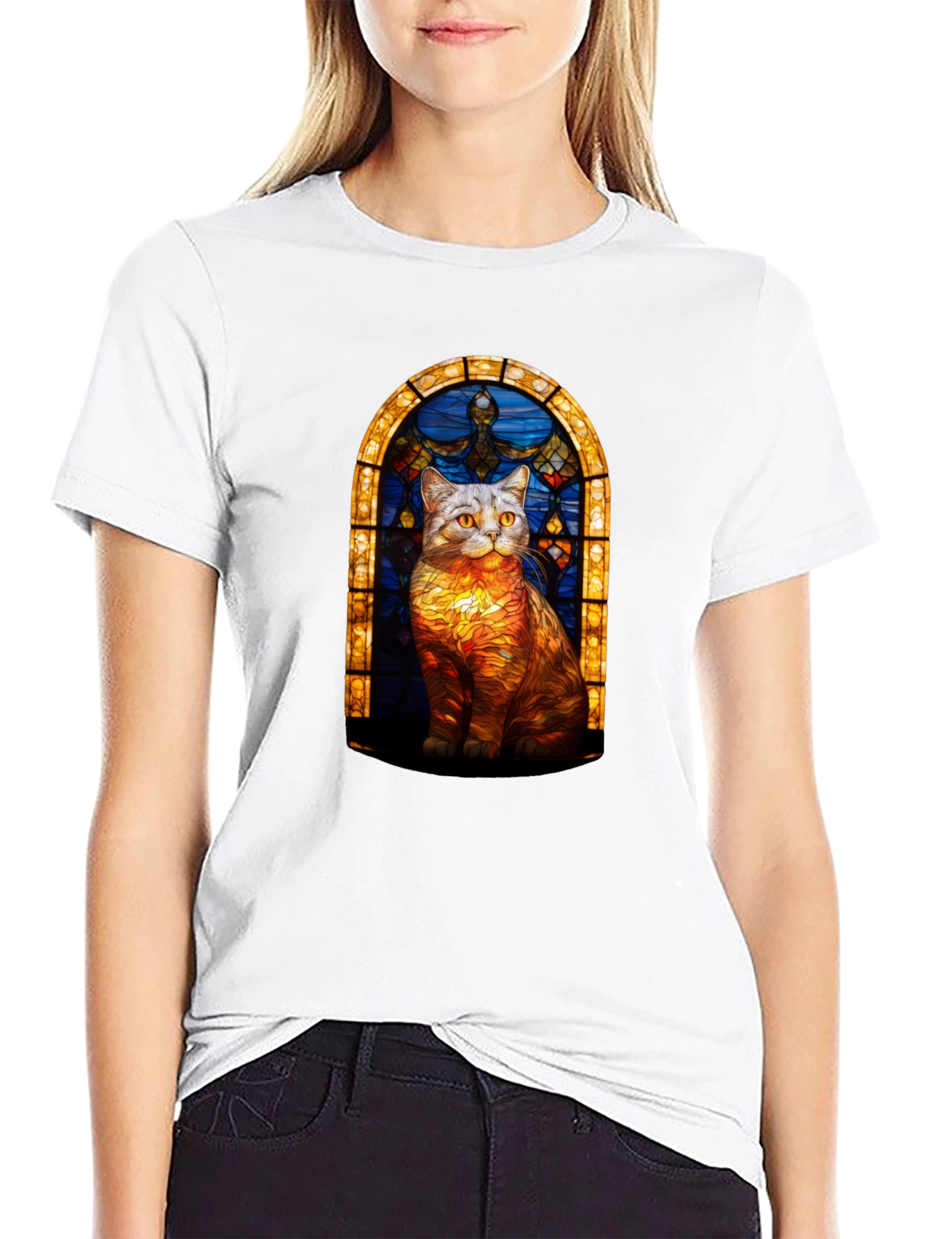 Stained Glass Cat T-Shirt