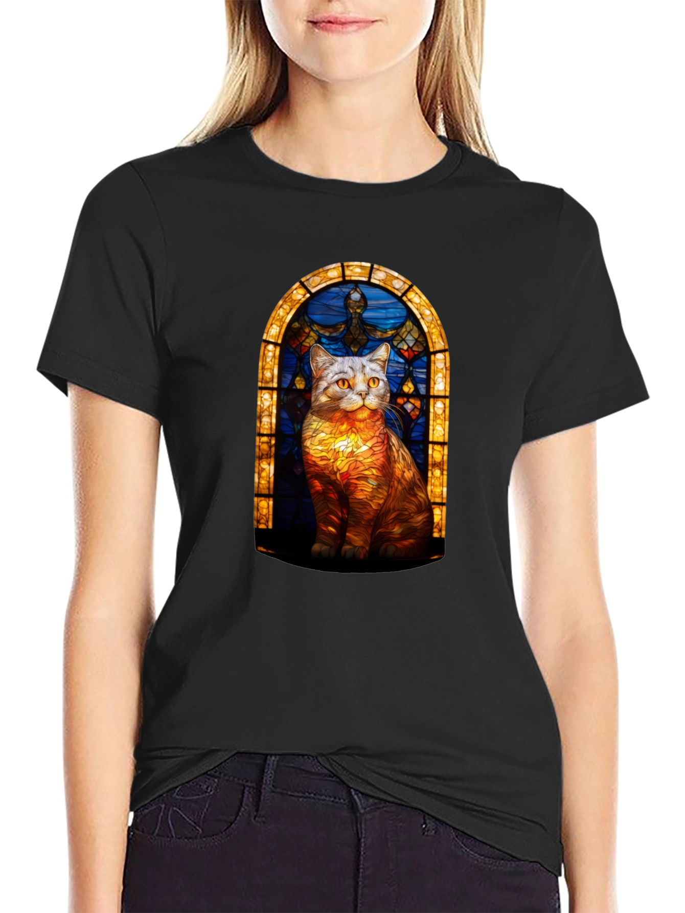 Stained Glass Cat T-Shirt