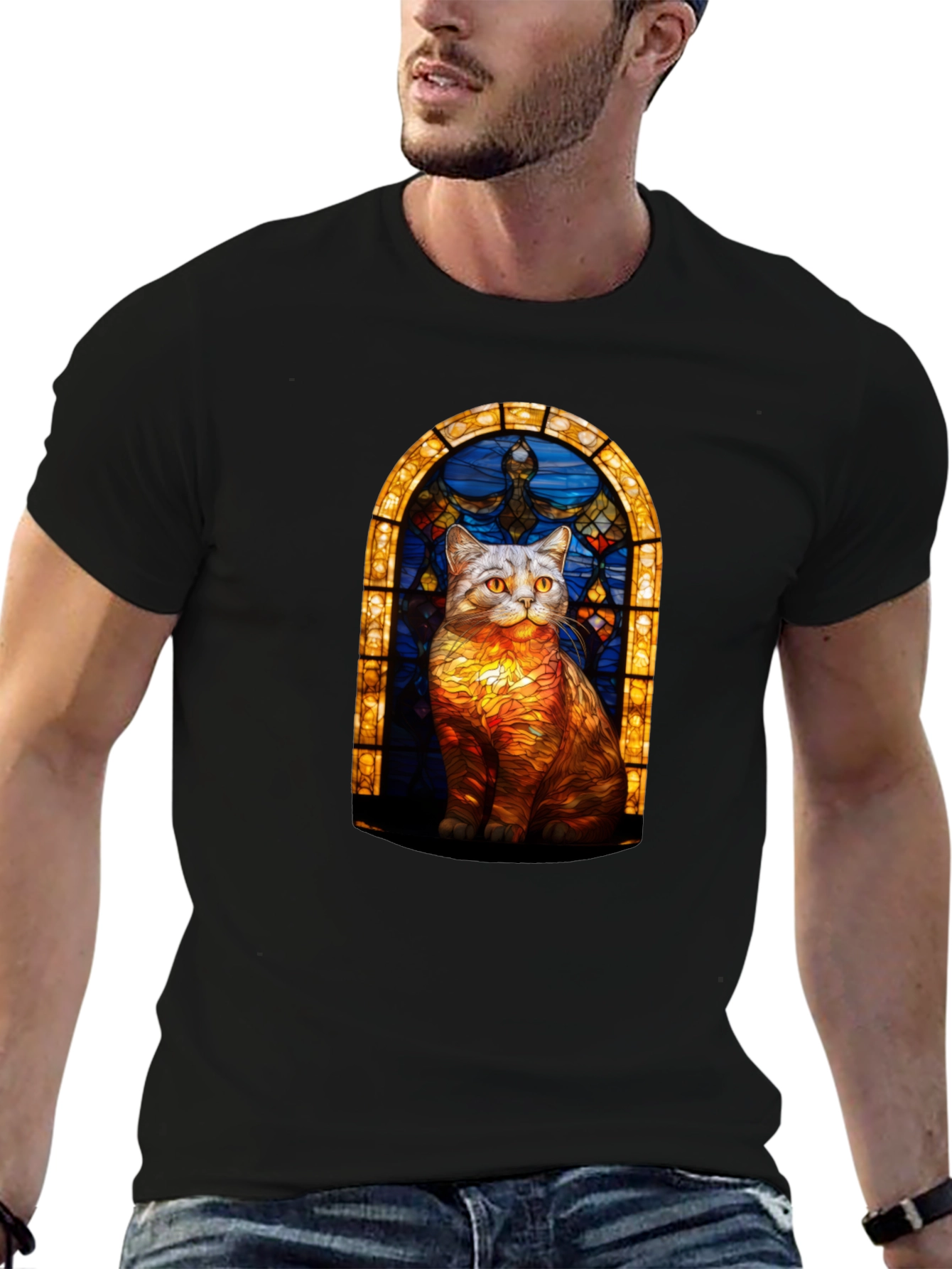 Stained Glass Cat T-Shirt