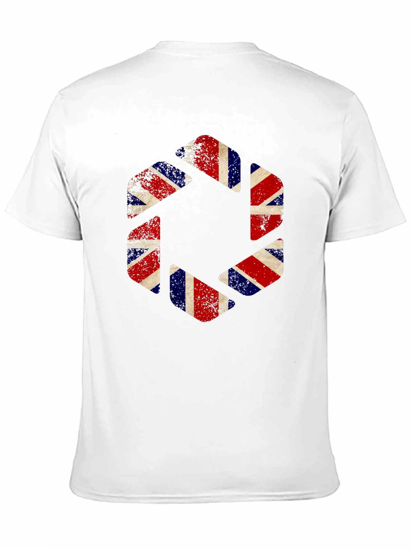 Union Jack Aperture Graphic Print Black T-Shirt