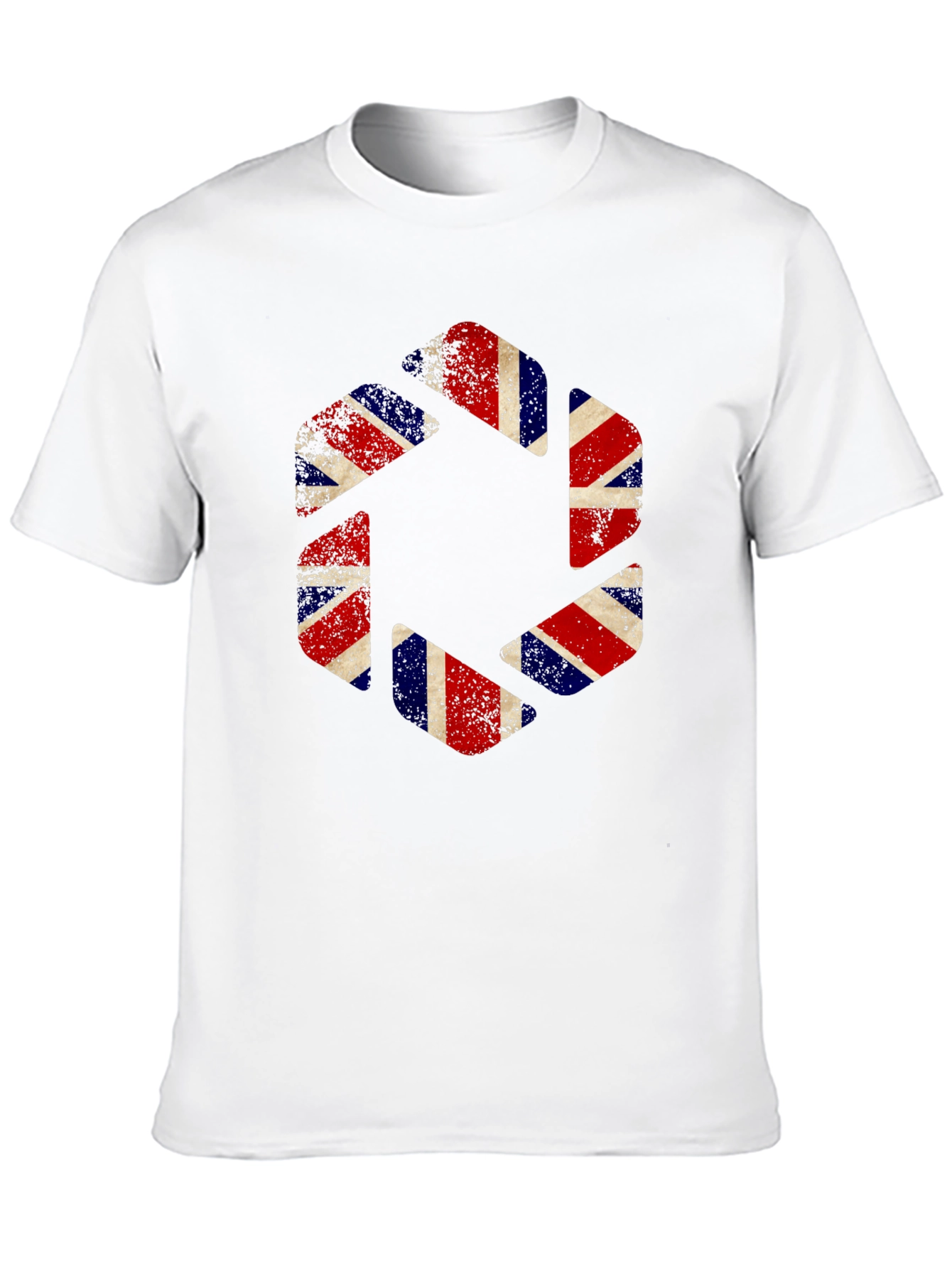 Union Jack Aperture Graphic Print Black T-Shirt