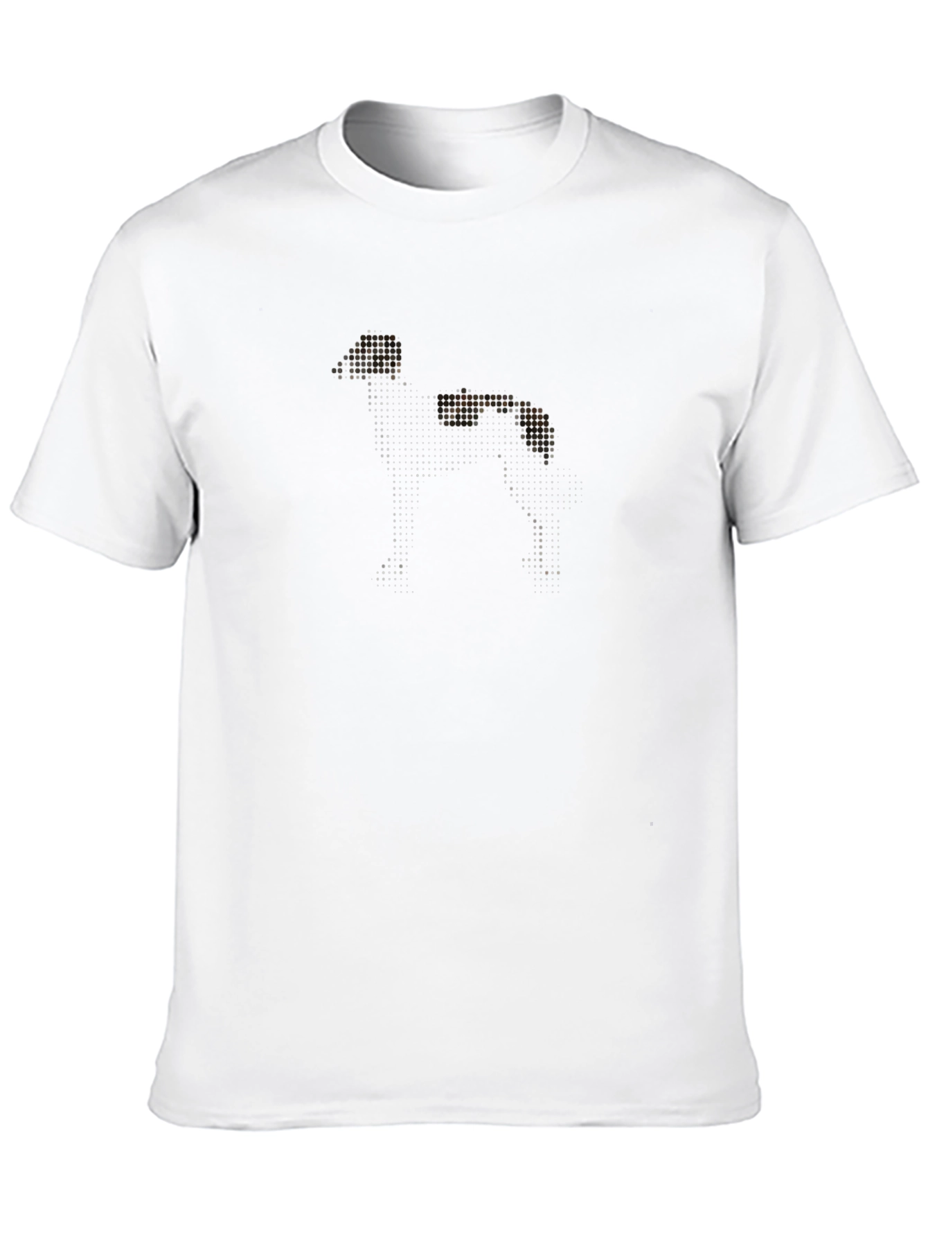 Dog Silhouette Graphic Print T-Shirt