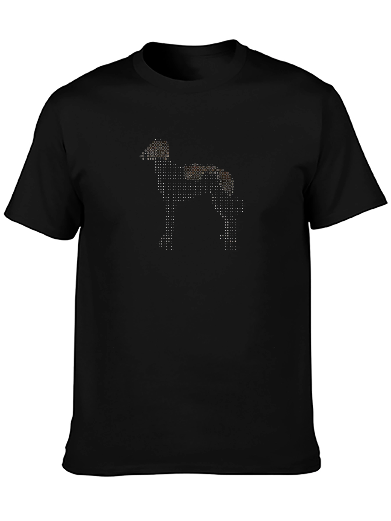 Dog Silhouette Graphic Print T-Shirt