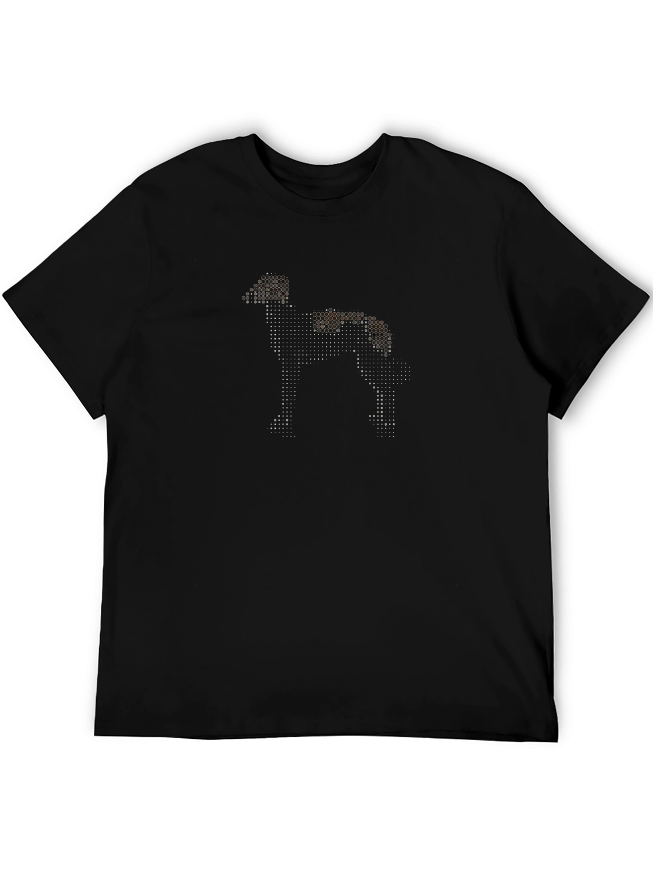 Dog Silhouette Graphic Print T-Shirt
