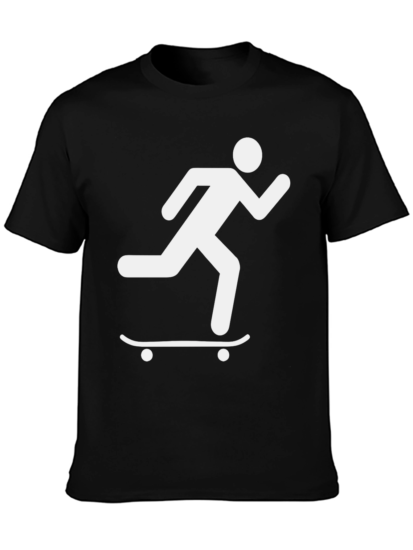 Skateboard Runner Graphic Tee - Black