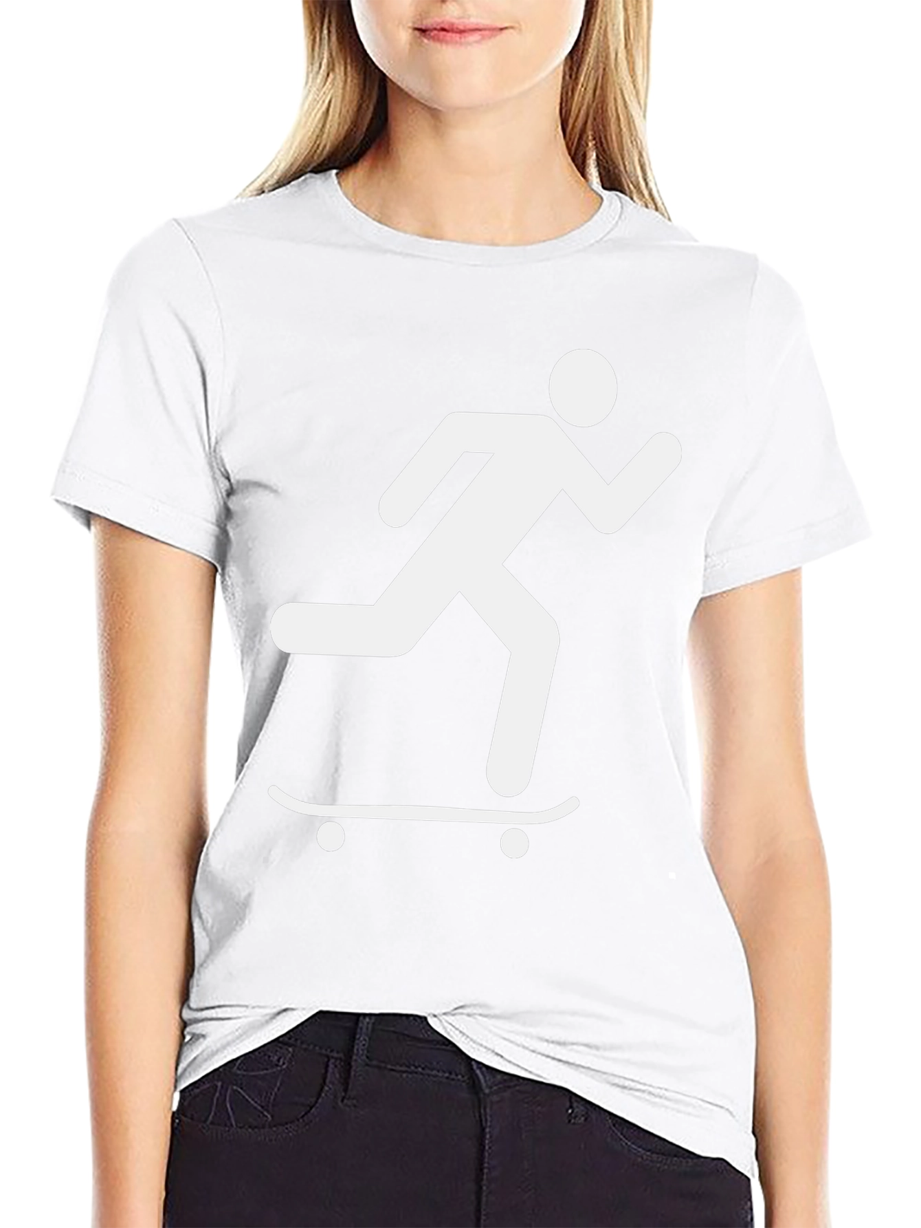 Skateboard Runner Graphic Tee - Black