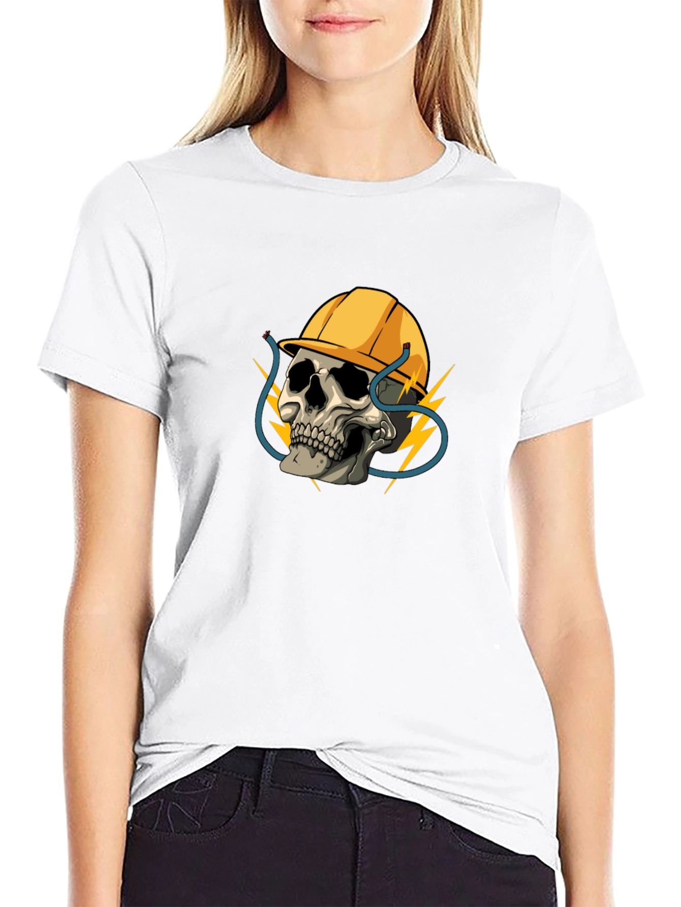 Electrician Skull T-Shirt - Bold Graphic Tee