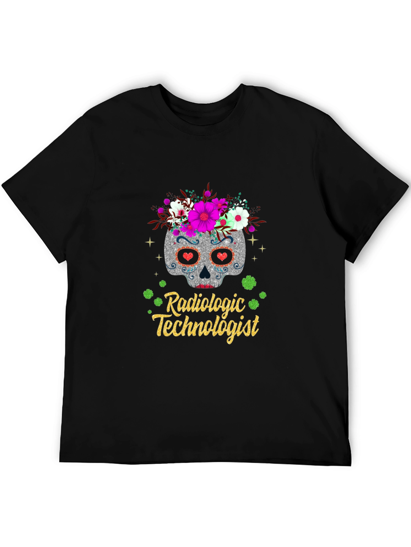 Radiologic Technologist Sugar Skull T-Shirt
