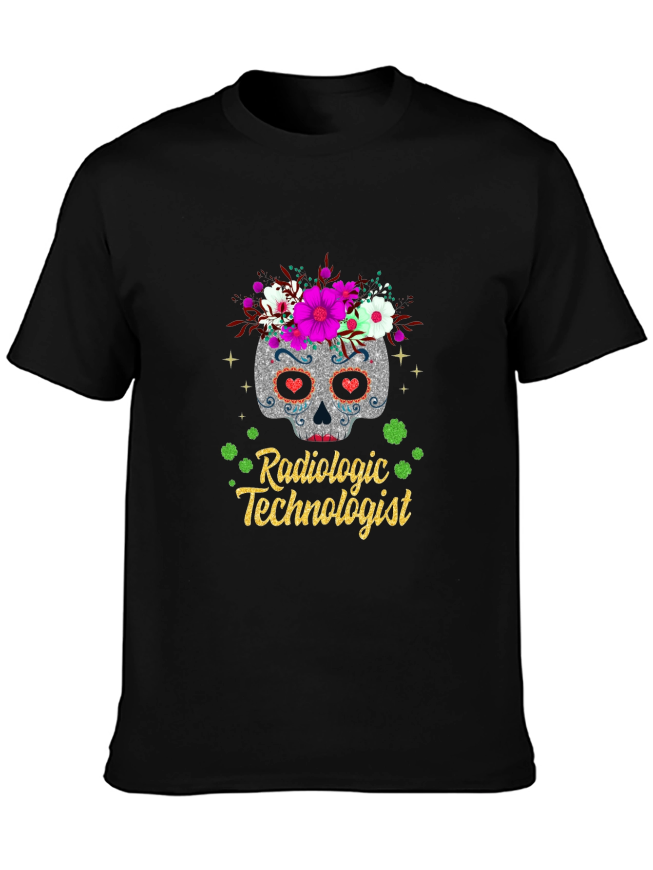 Radiologic Technologist Sugar Skull T-Shirt