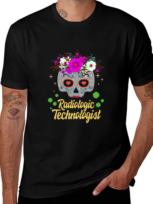 Radiologic Technologist Sugar Skull T-Shirt