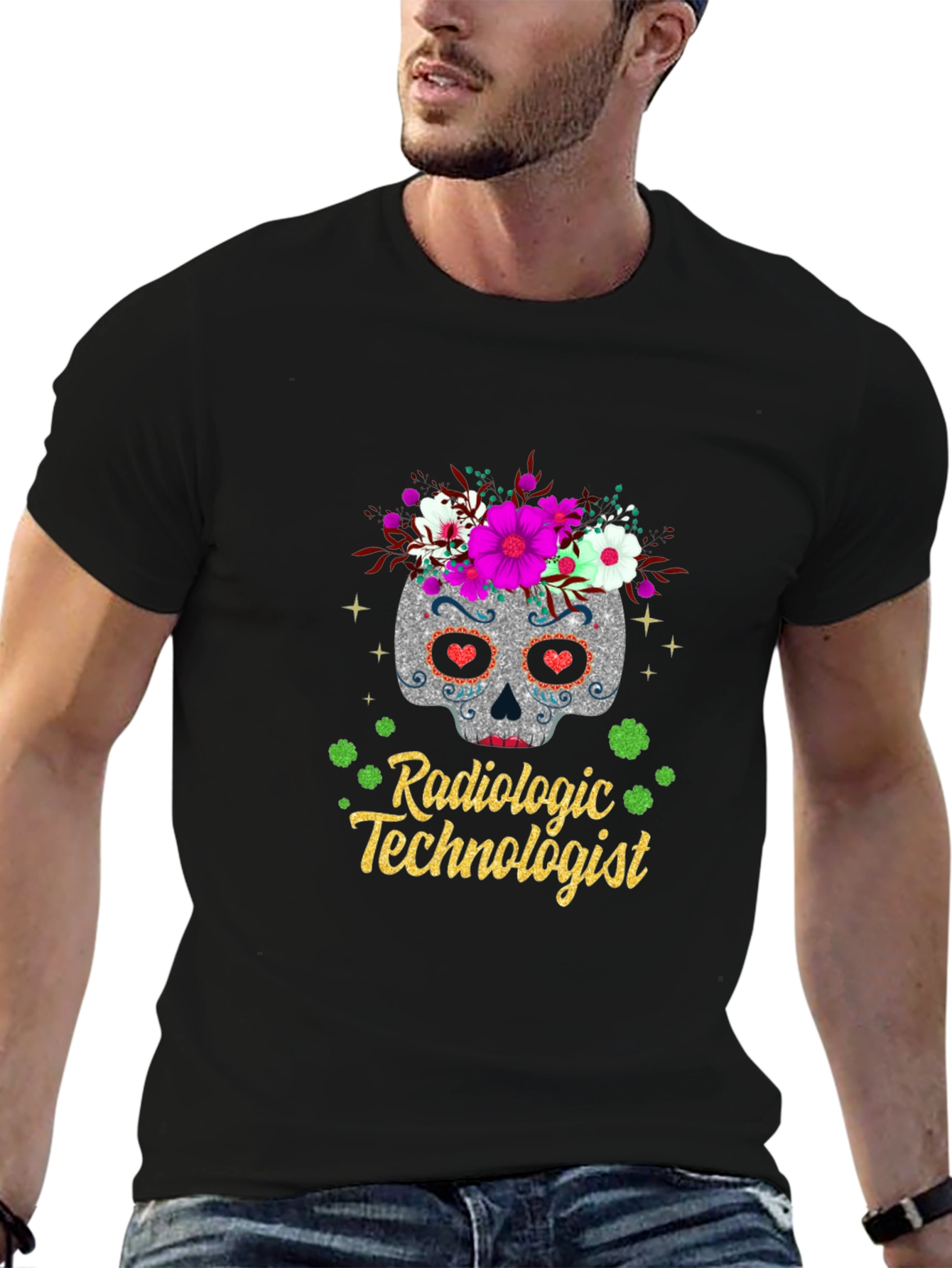 Radiologic Technologist Sugar Skull T-Shirt
