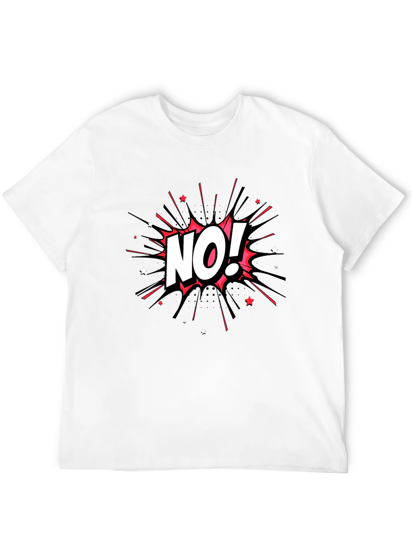 No! Graphic Print Black Tee